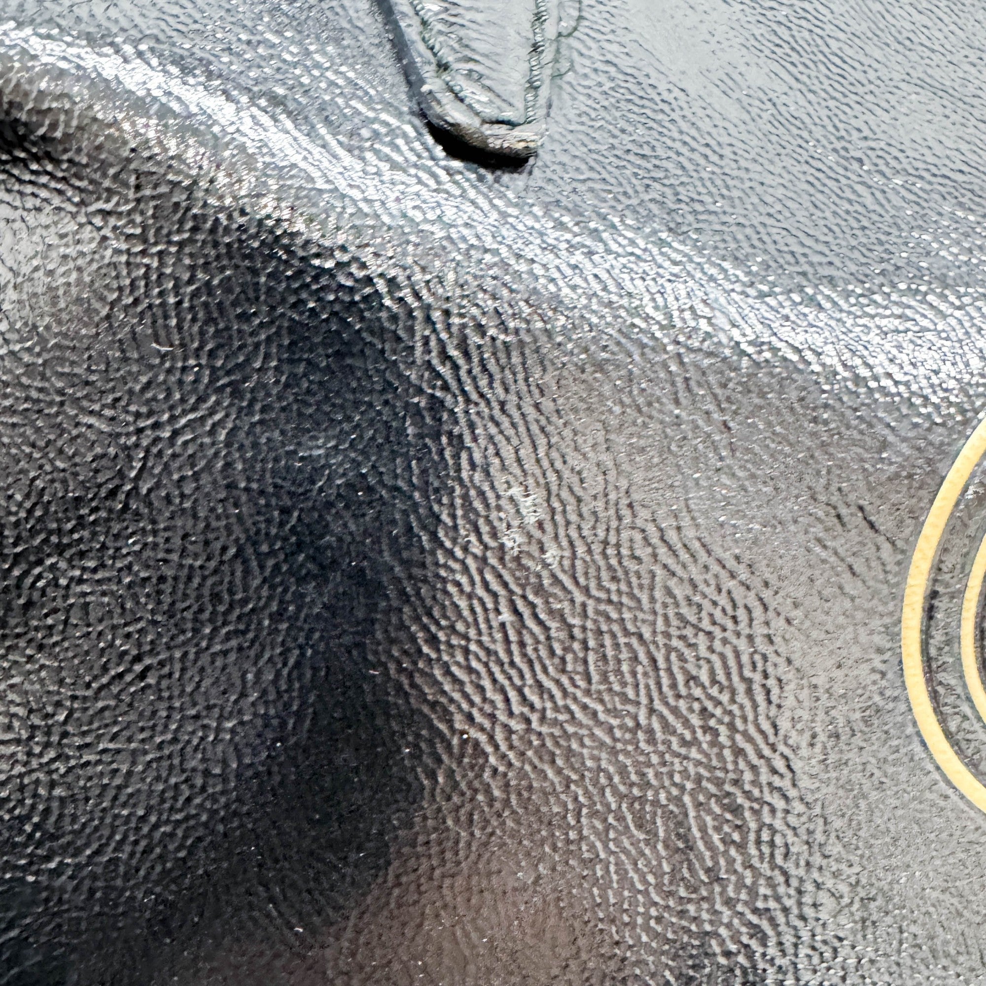 Y-Mail Black Patent Leather Tote Bag