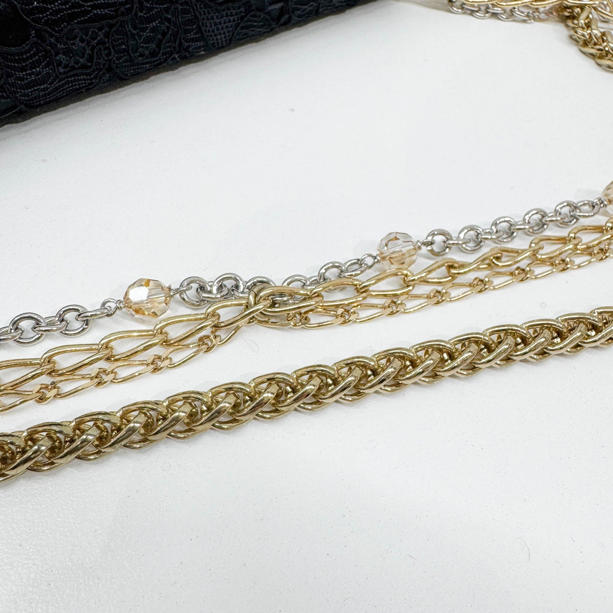 Black Satin & Lace Two Way Bag