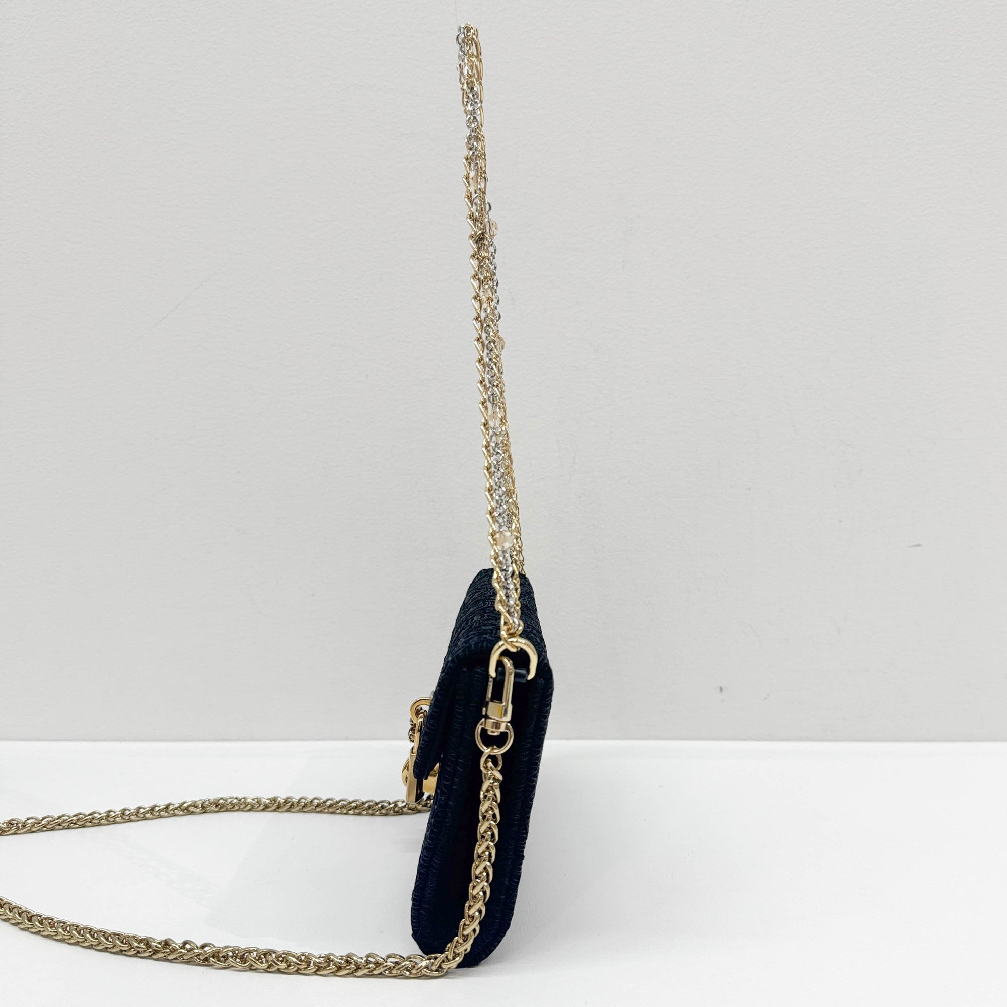 Black Satin & Lace Two Way Bag