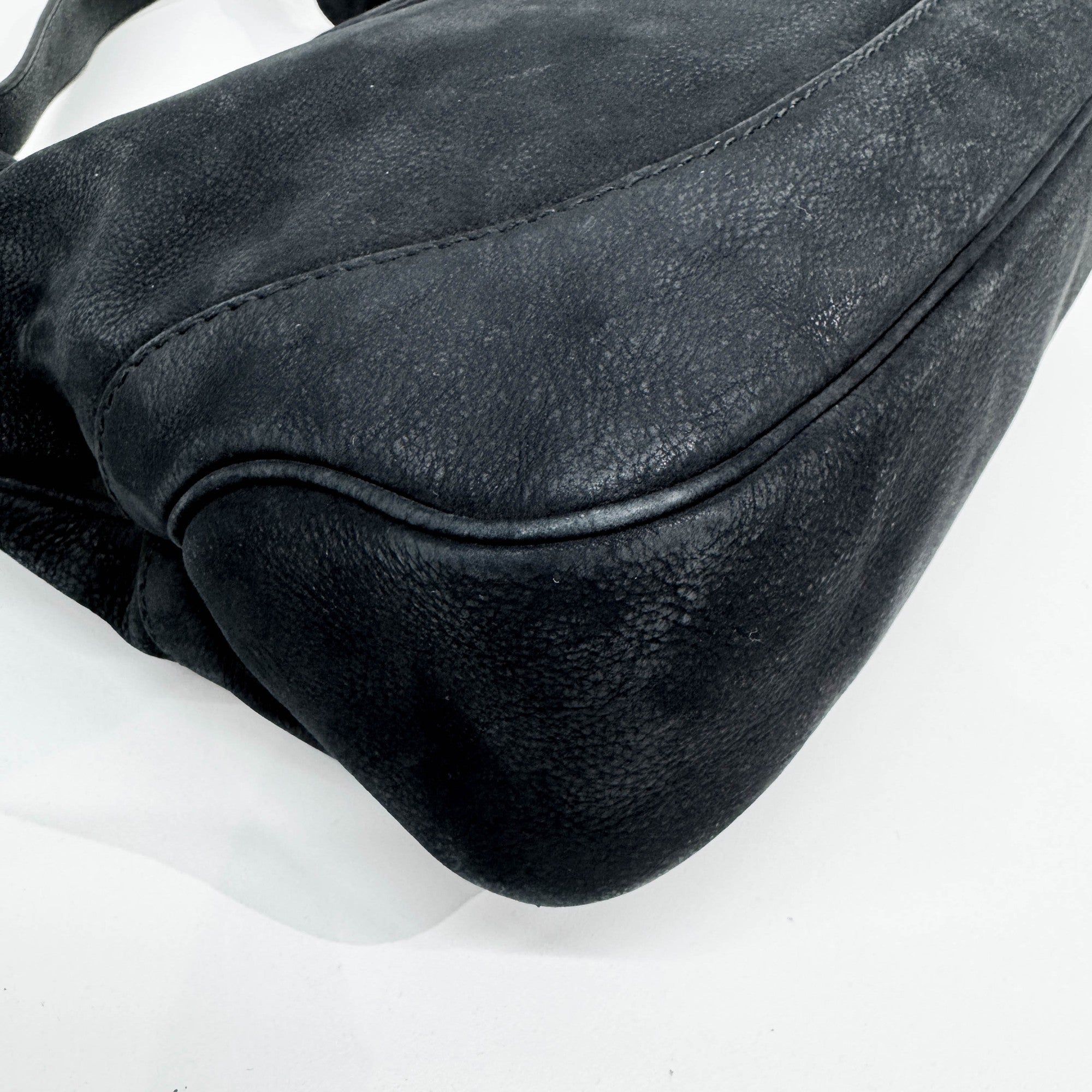 Jackie Black Leather Shoulder Bag