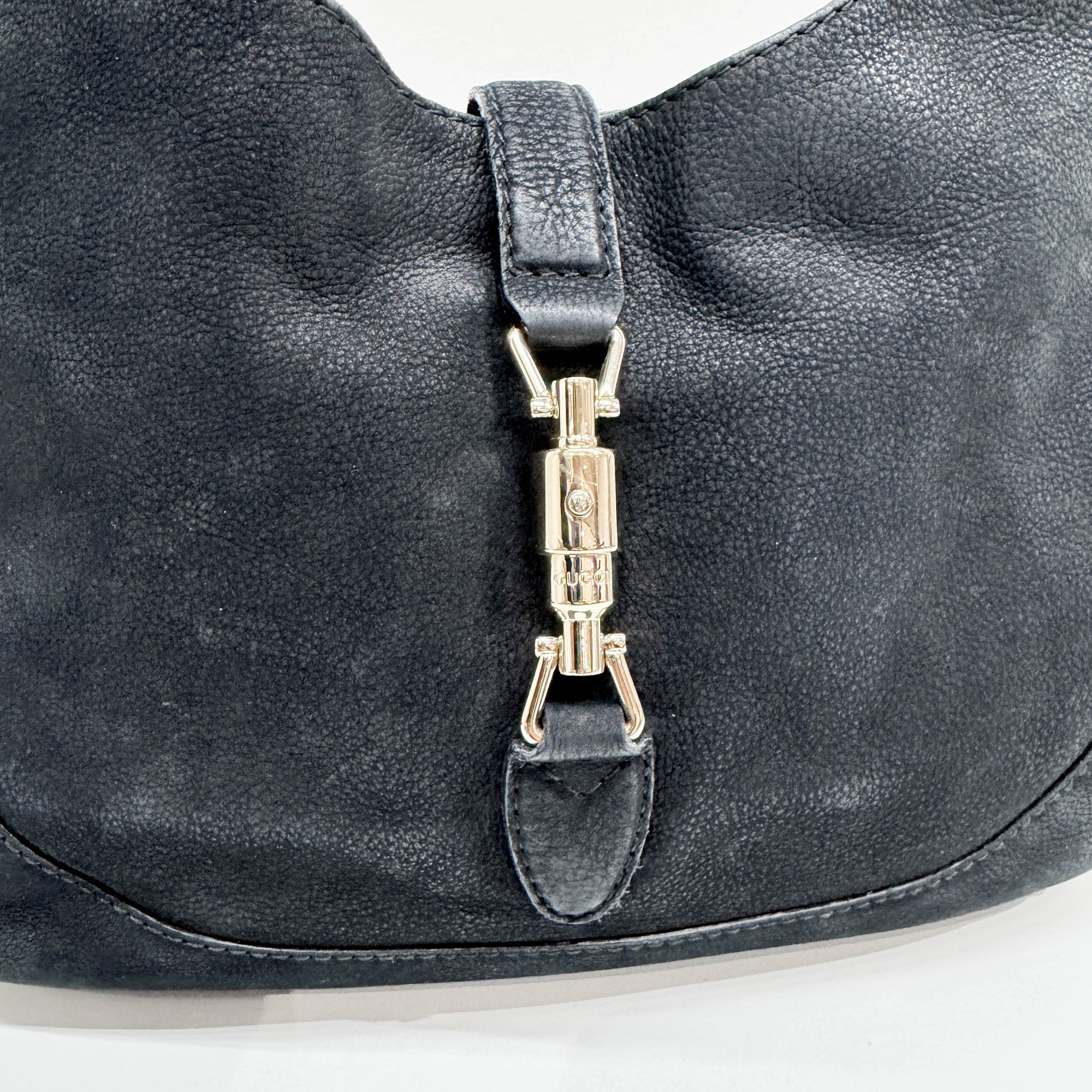 Jackie Black Leather Shoulder Bag