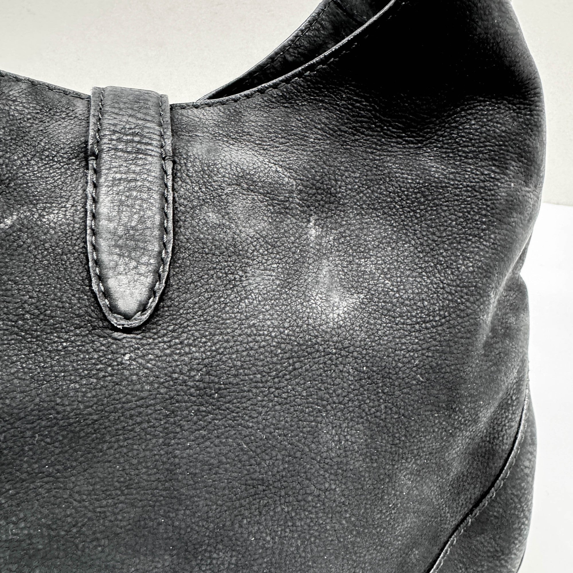 Jackie Black Leather Shoulder Bag