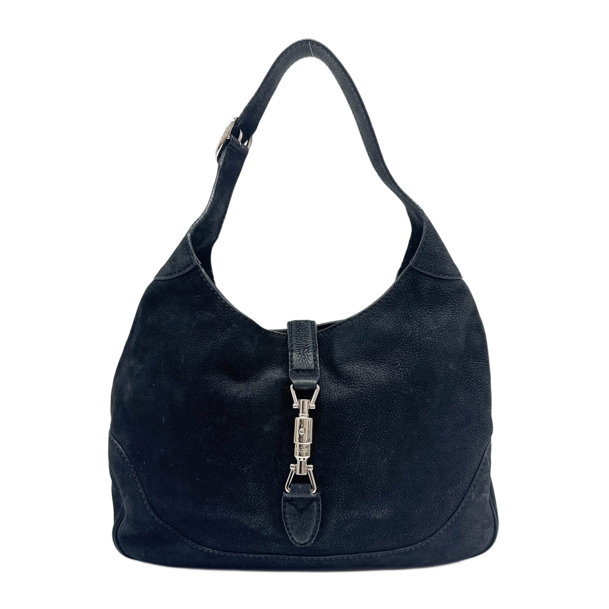 Jackie Black Leather Shoulder Bag