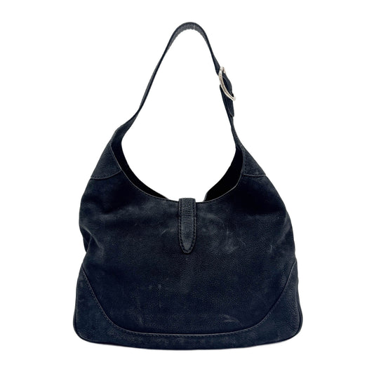 Jackie Black Leather Shoulder Bag