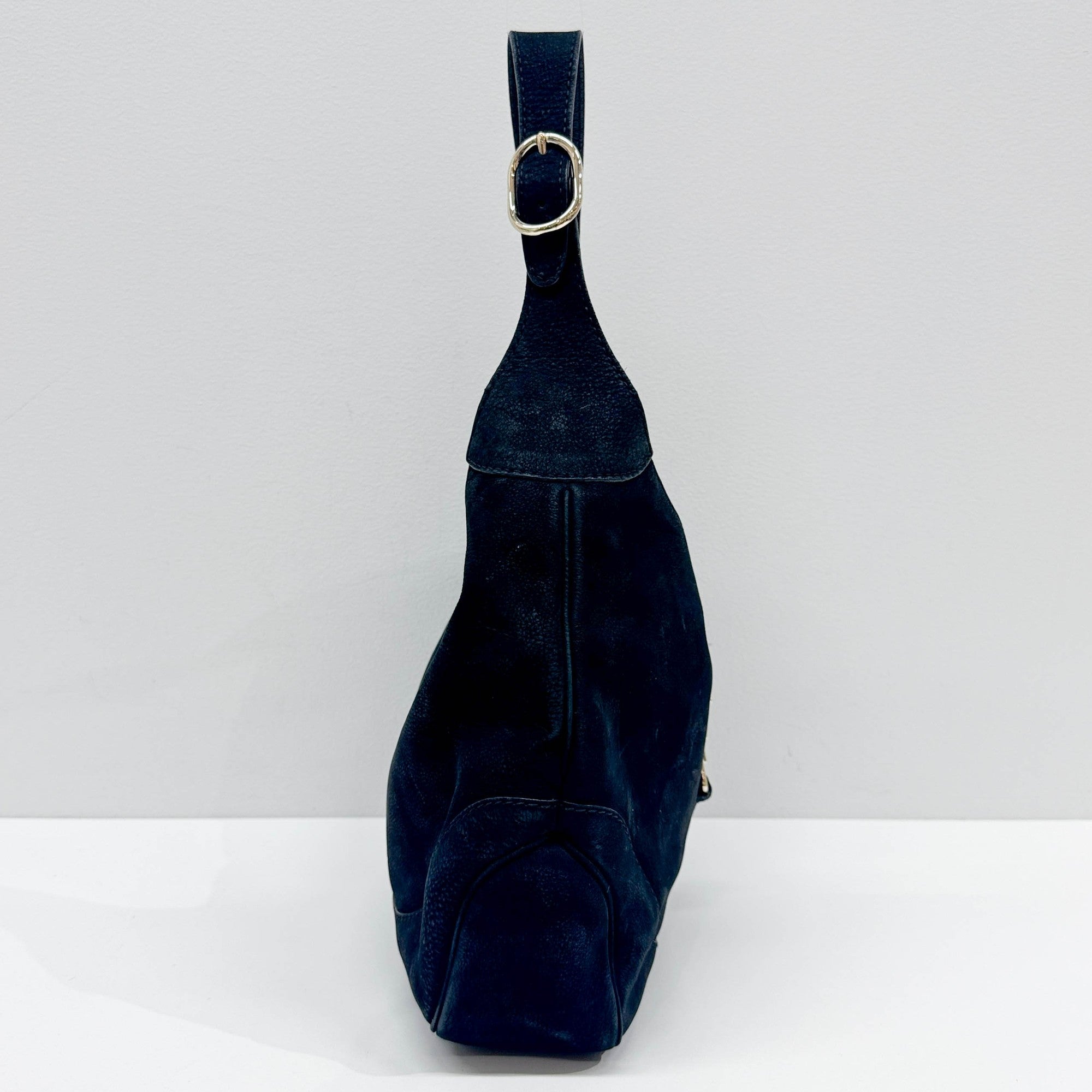 Jackie Black Leather Shoulder Bag