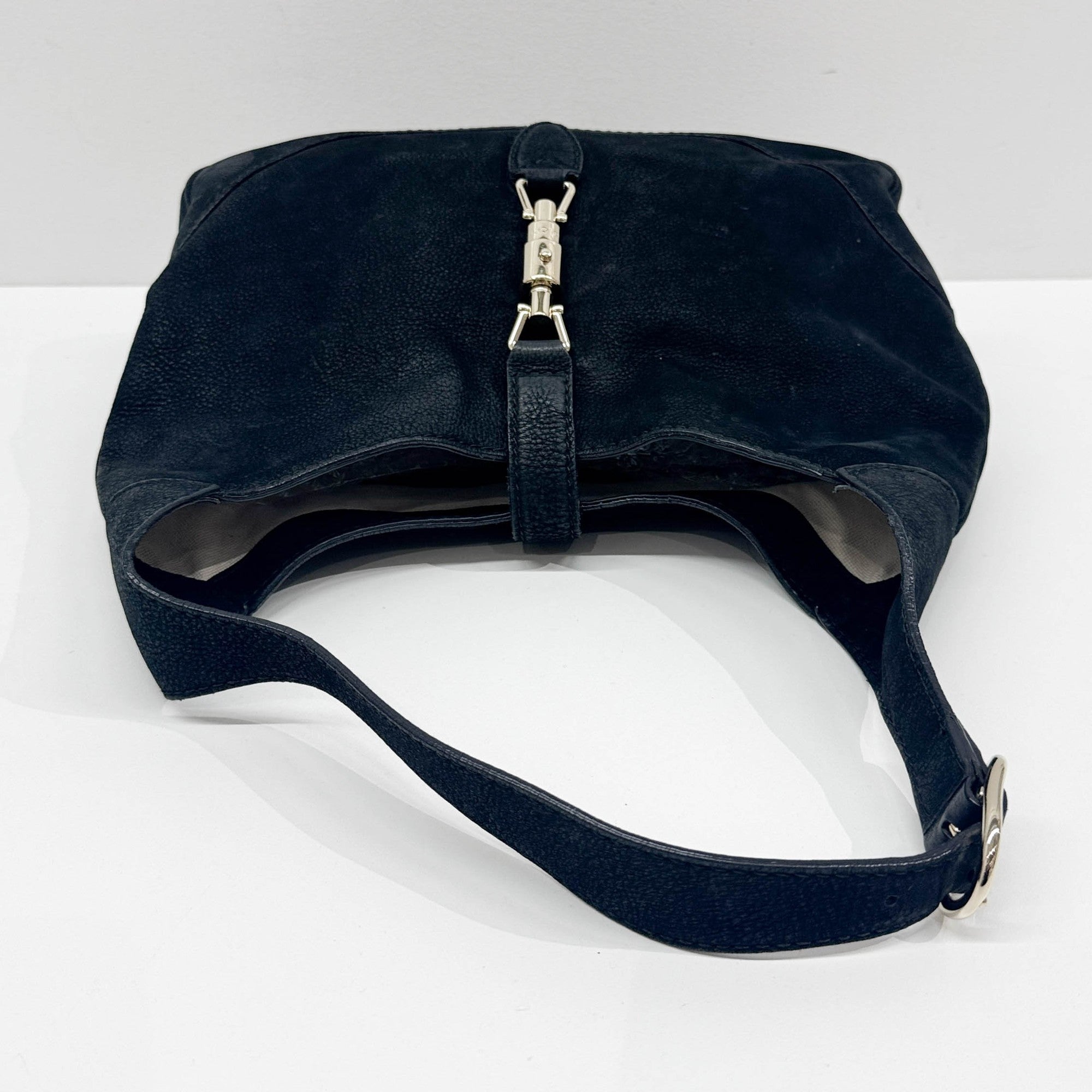 Jackie Black Leather Shoulder Bag