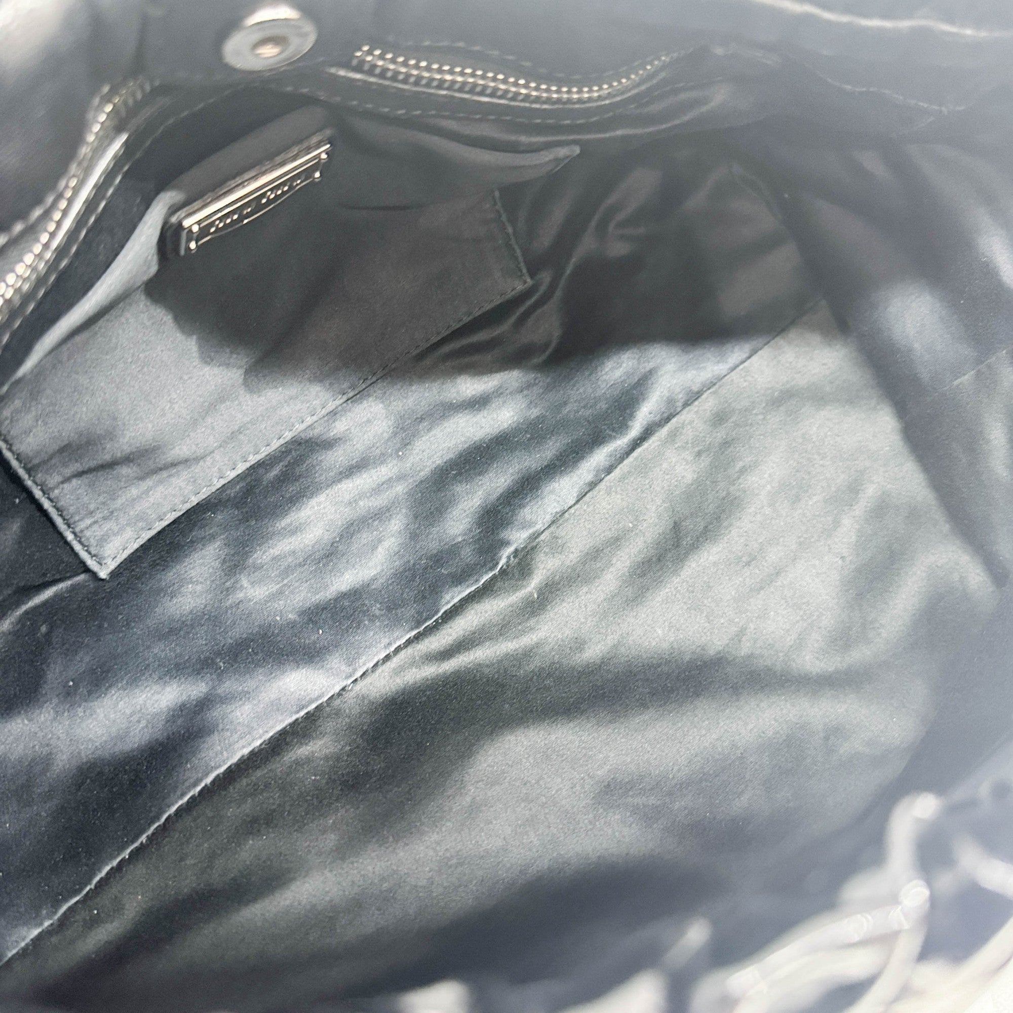 Vitello Black Patent Leather Two Way Bag