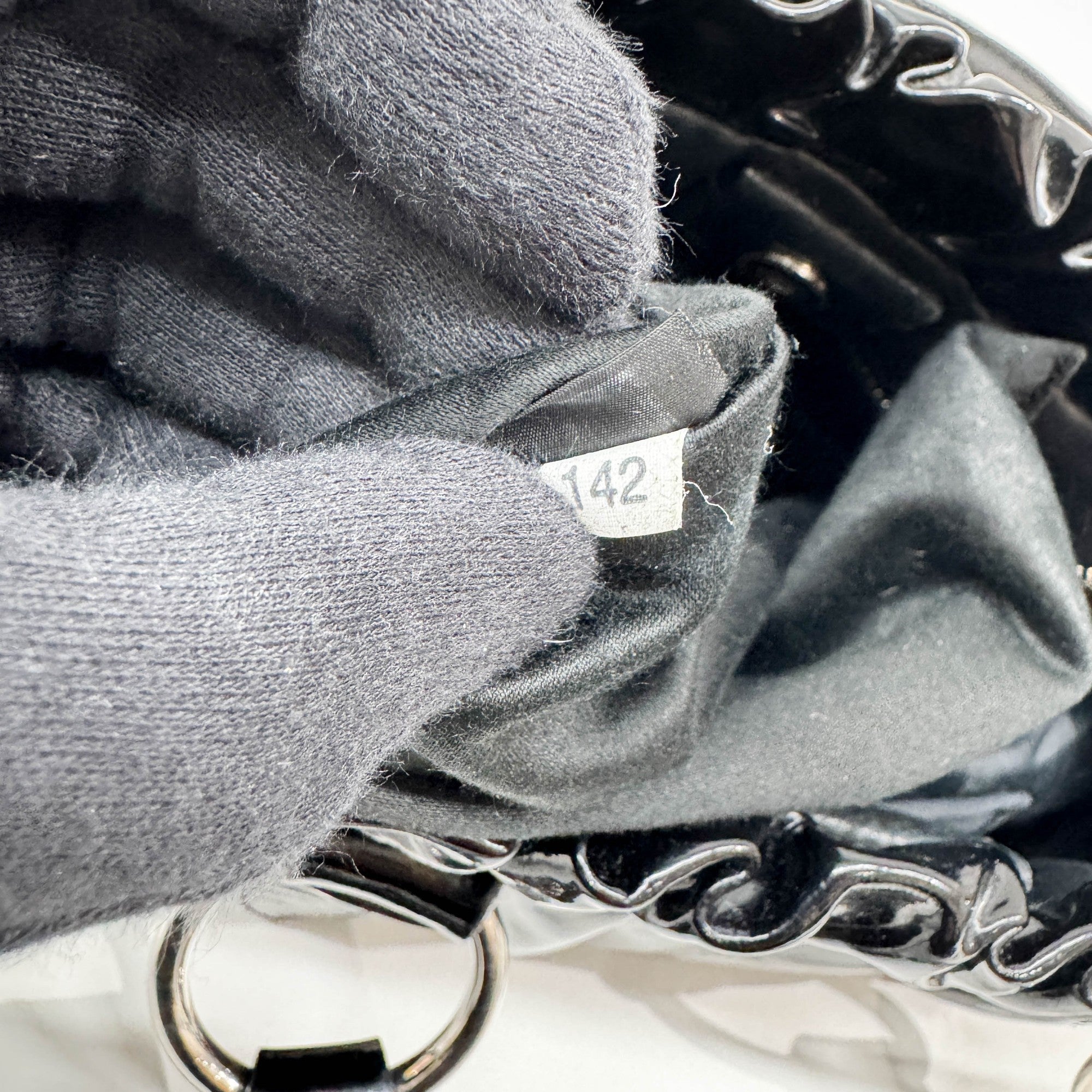 Vitello Black Patent Leather Two Way Bag