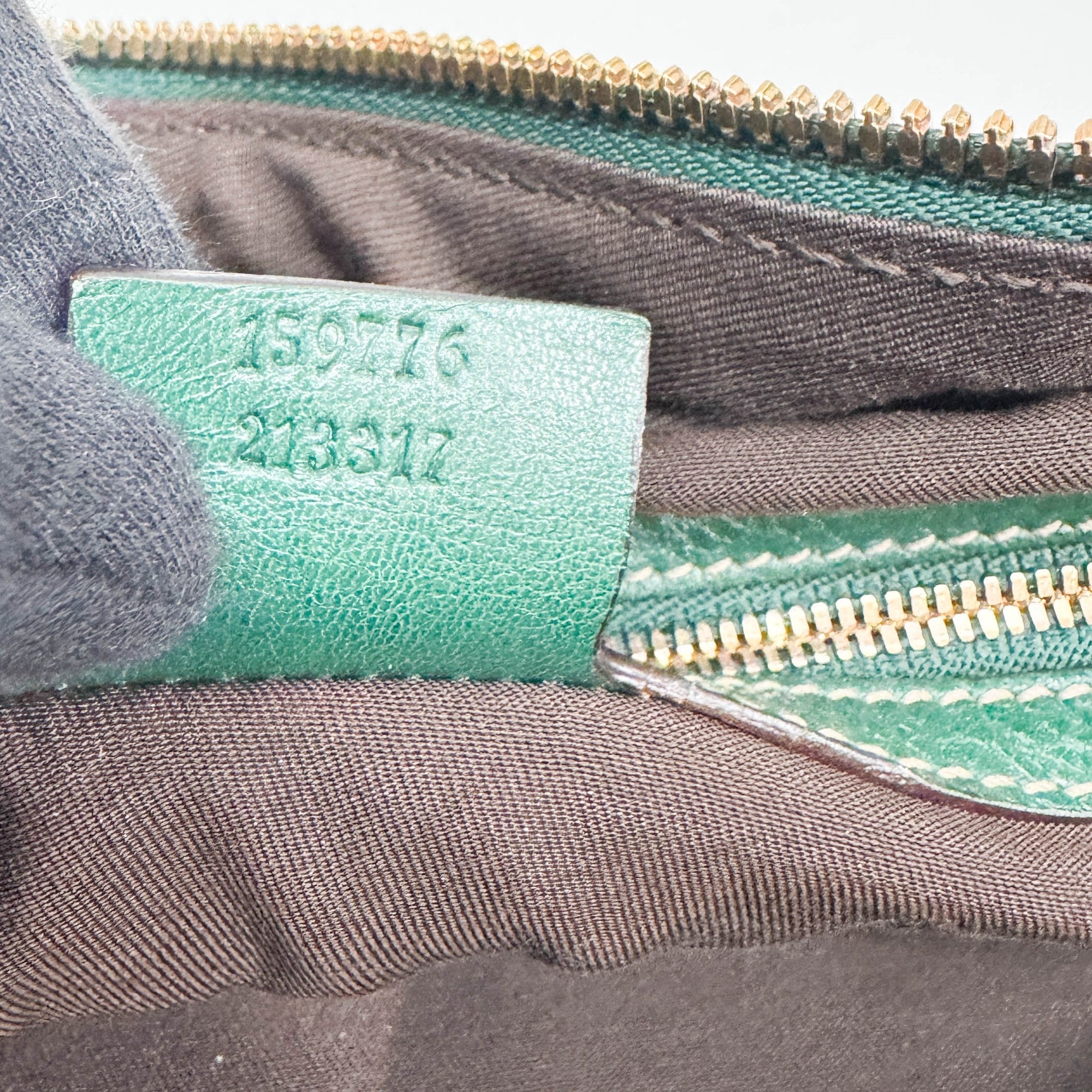 Green Guccissima Canvas Shoulder Bag