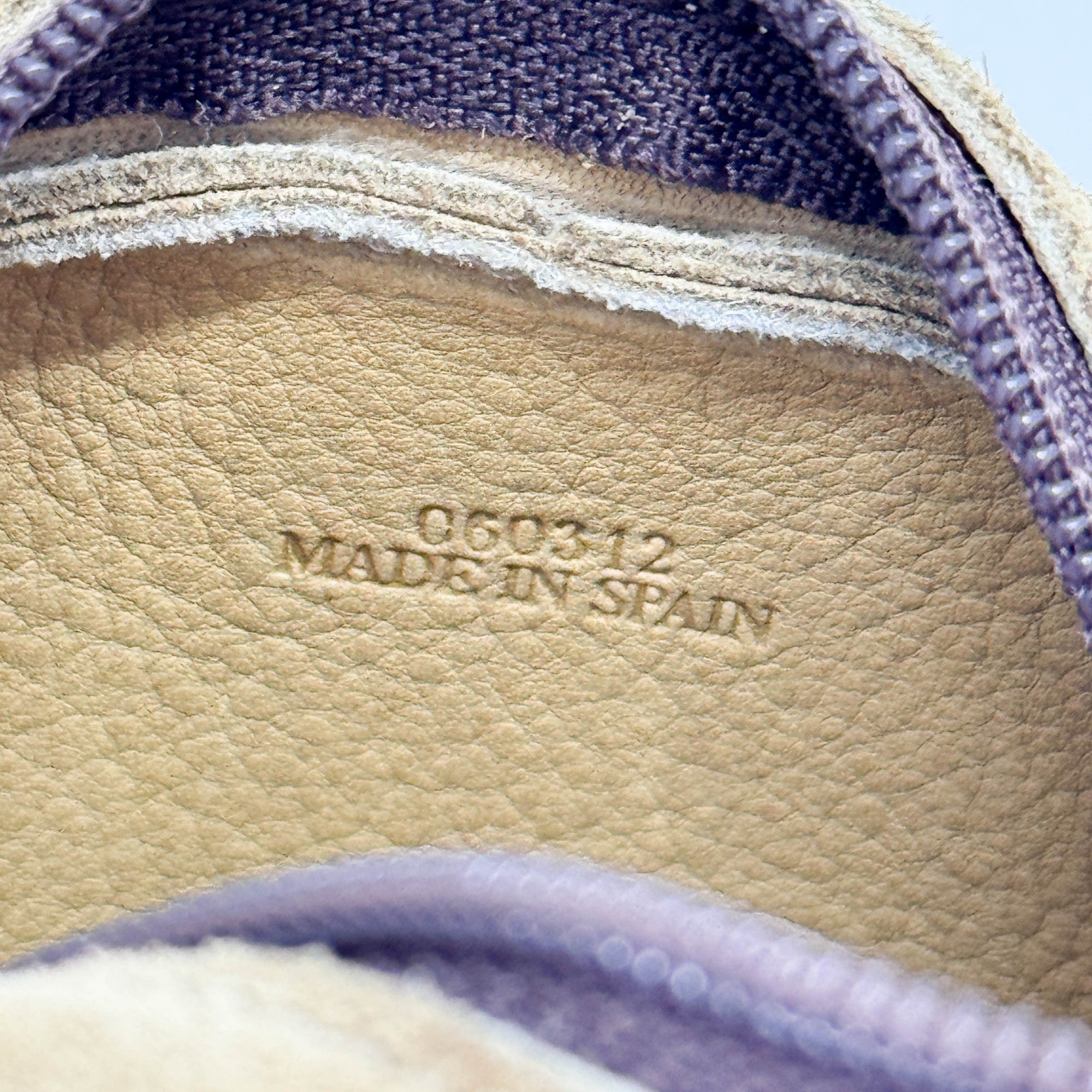 Mini Anagram Khaki Suede Hand Pouch