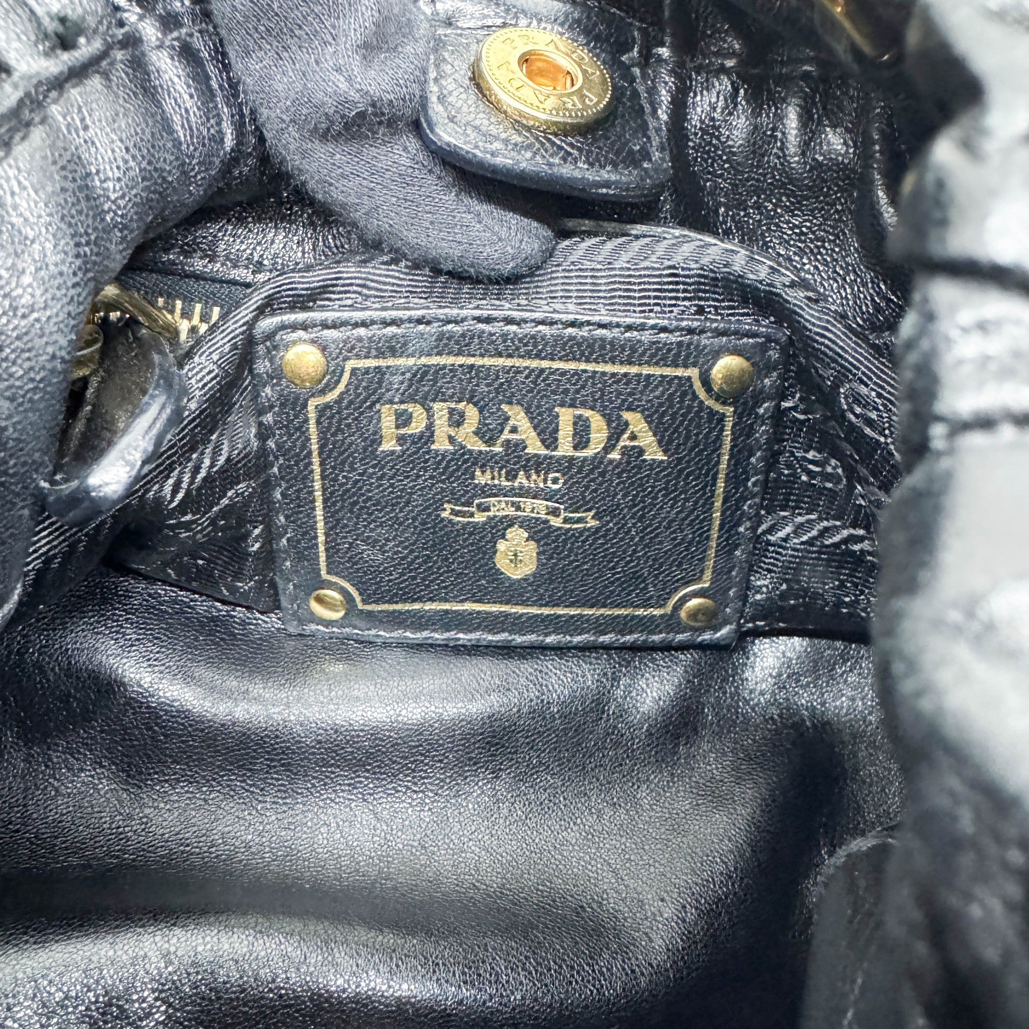 Bows Black Leather Tote Bag