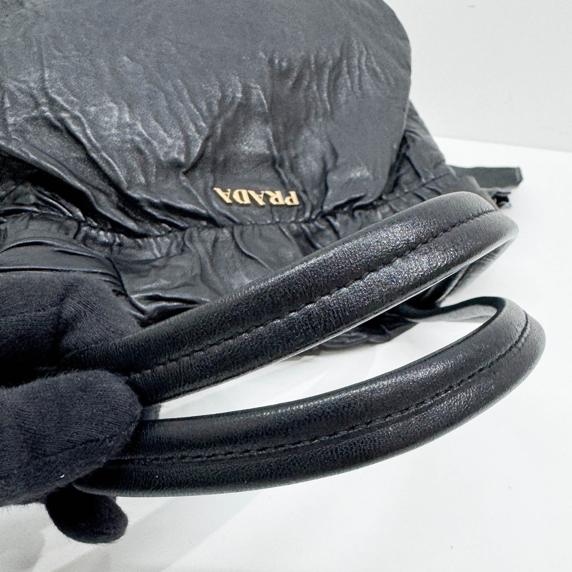 Bows Black Leather Tote Bag