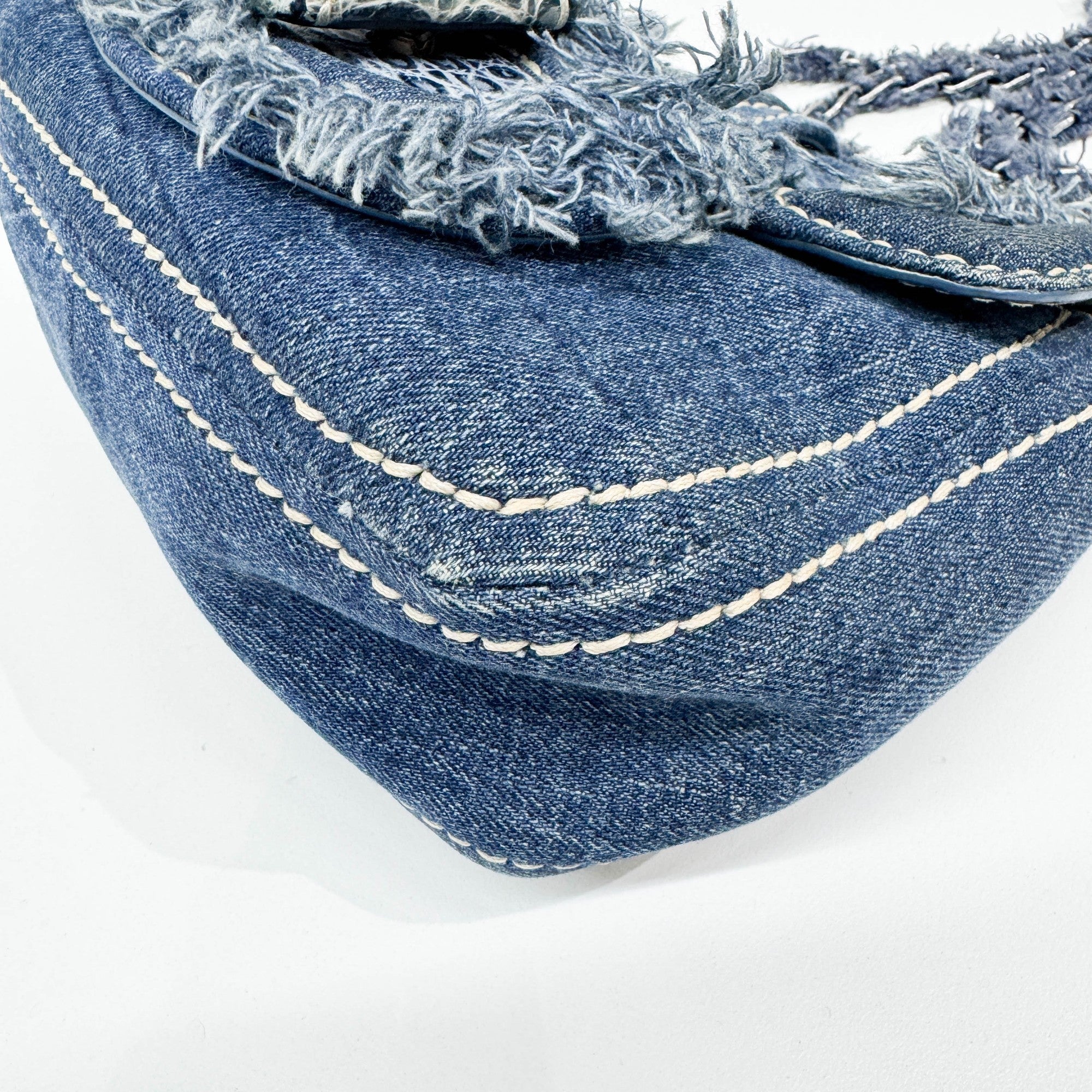 Navy Denim Shoulder Bag