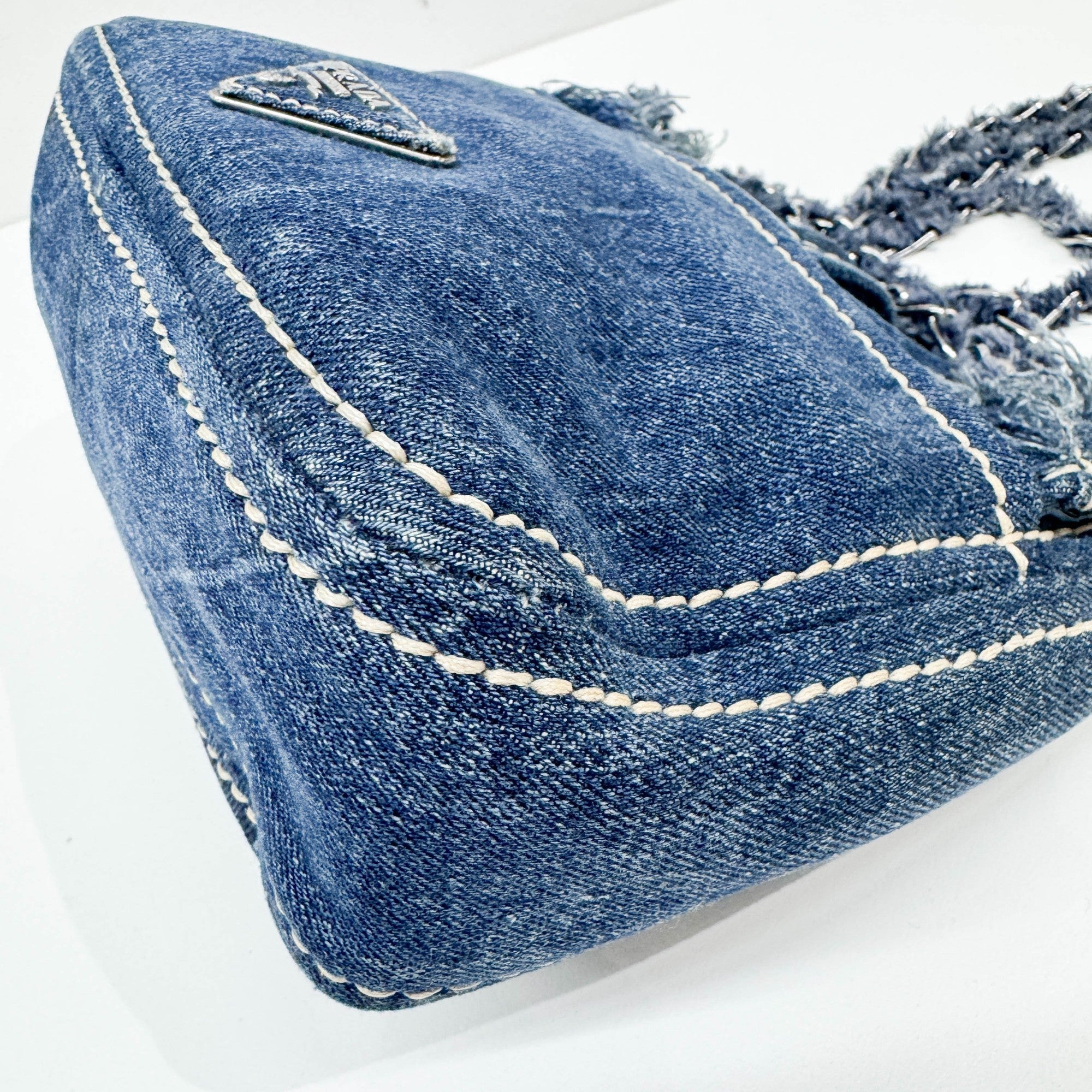 Navy Denim Shoulder Bag