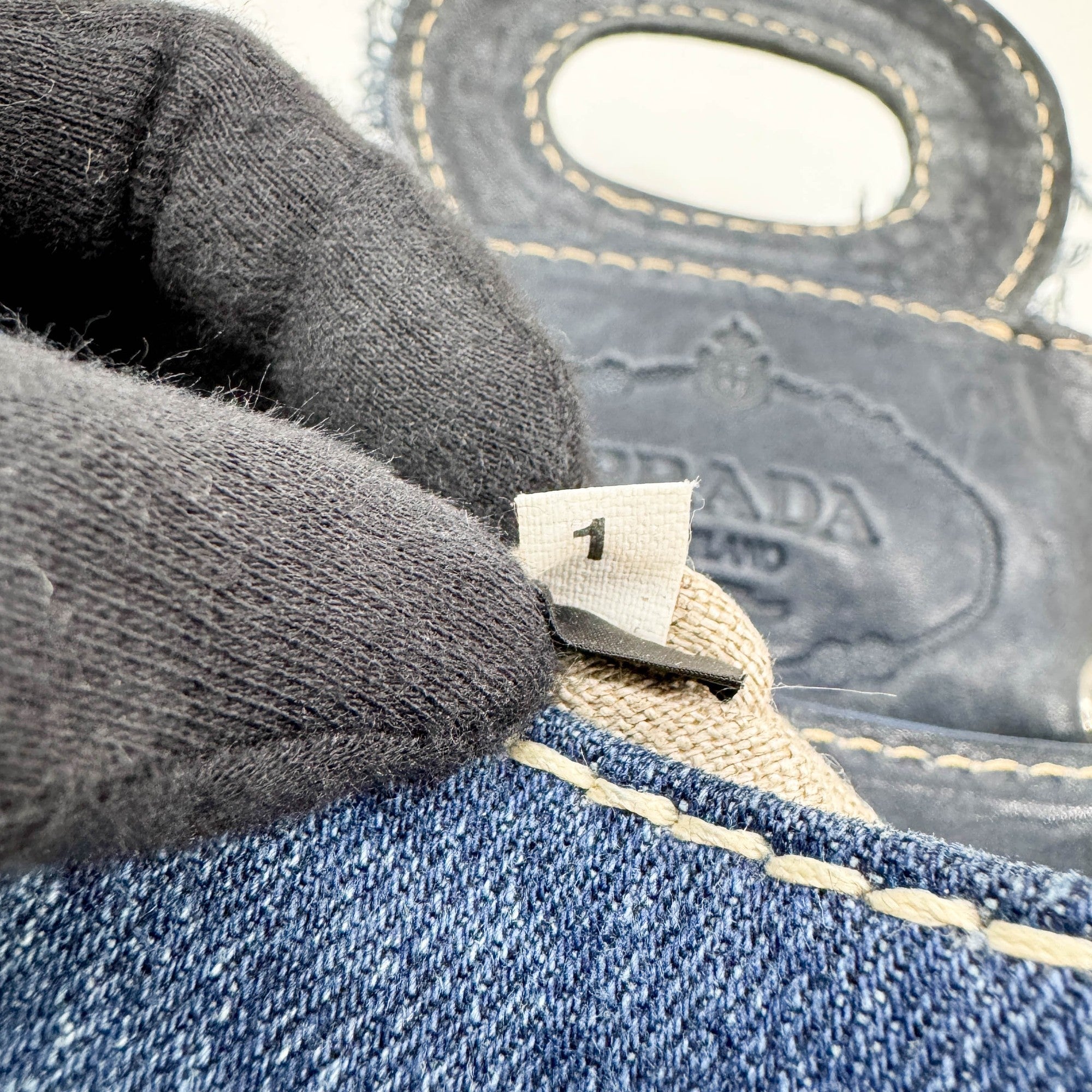 Navy Denim Shoulder Bag