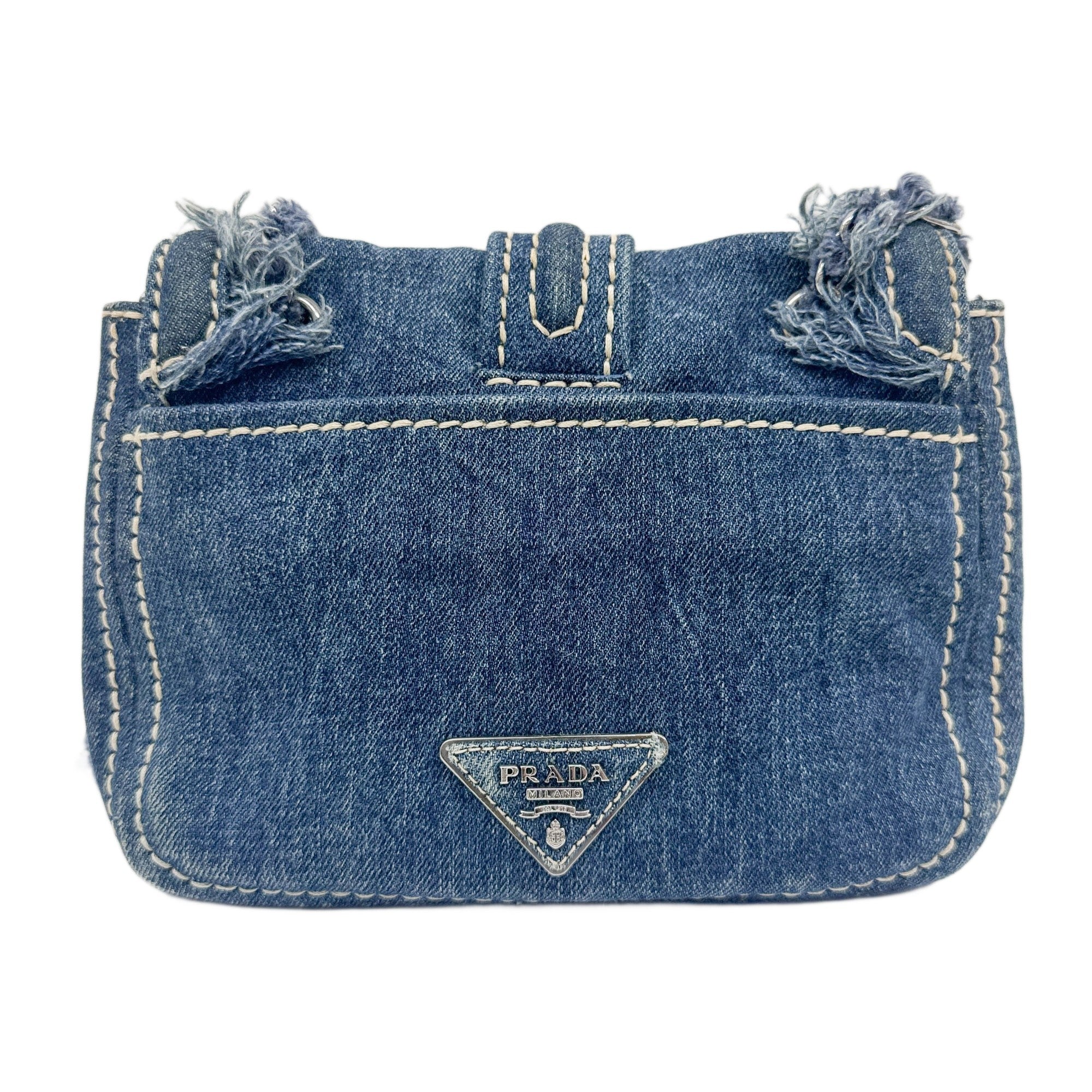 Navy Denim Shoulder Bag