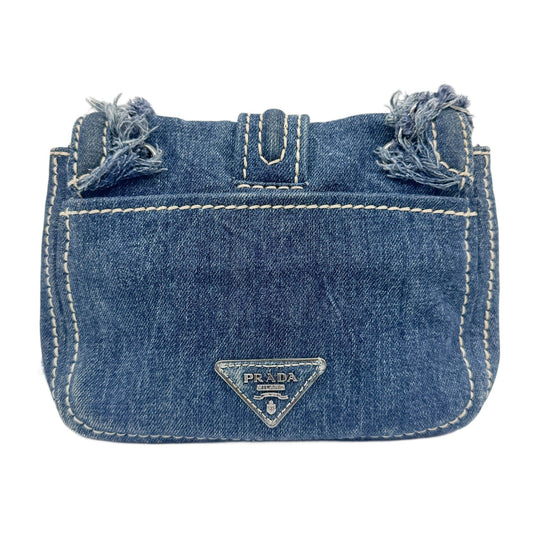 Navy Denim Shoulder Bag