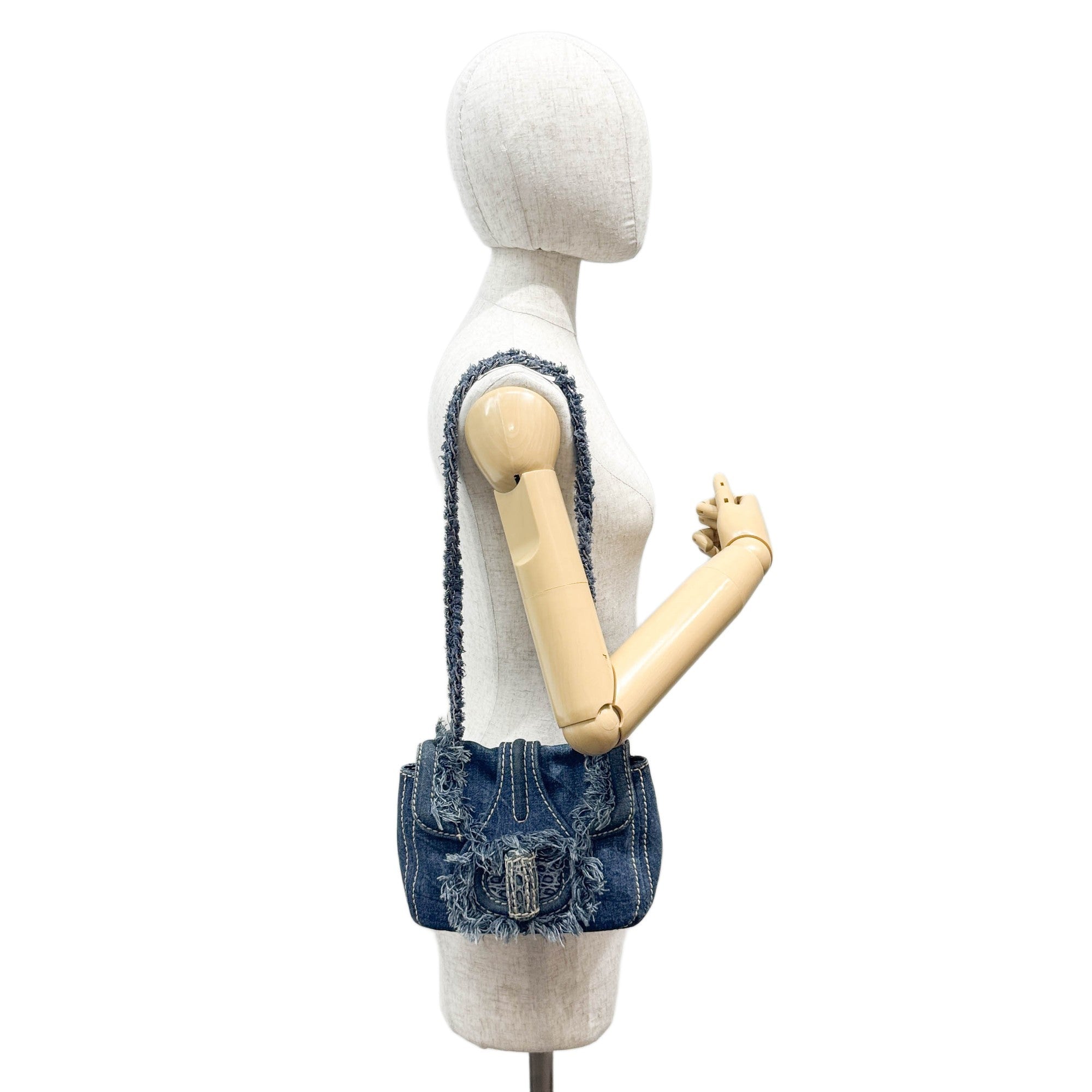 Navy Denim Shoulder Bag