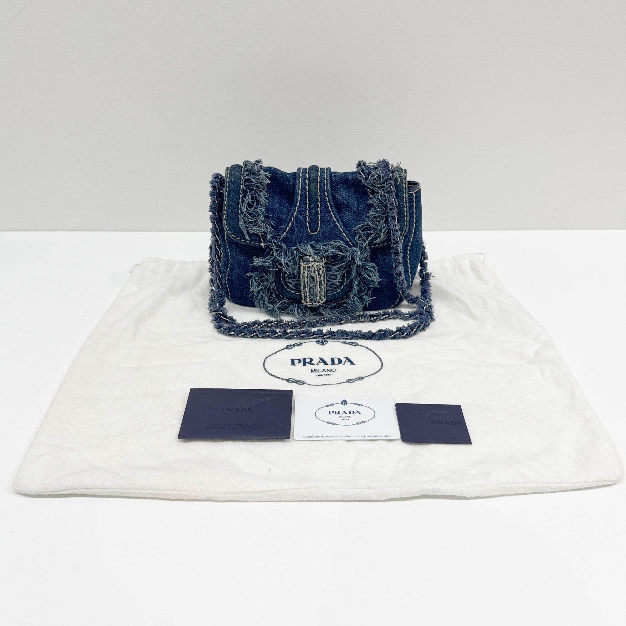 Navy Denim Shoulder Bag