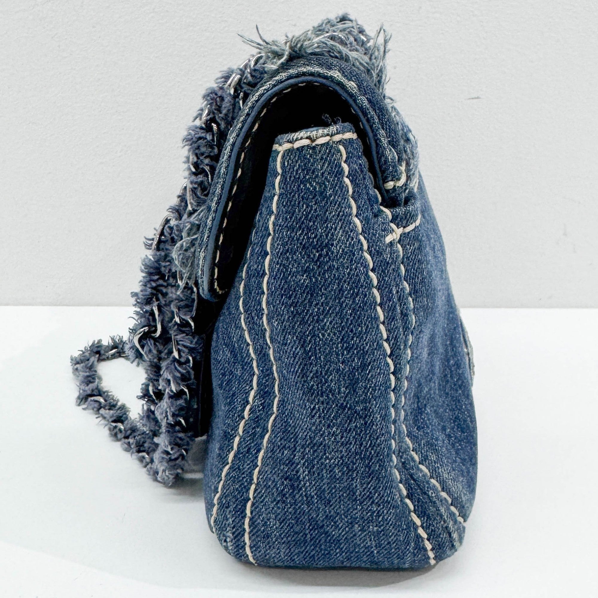 Navy Denim Shoulder Bag