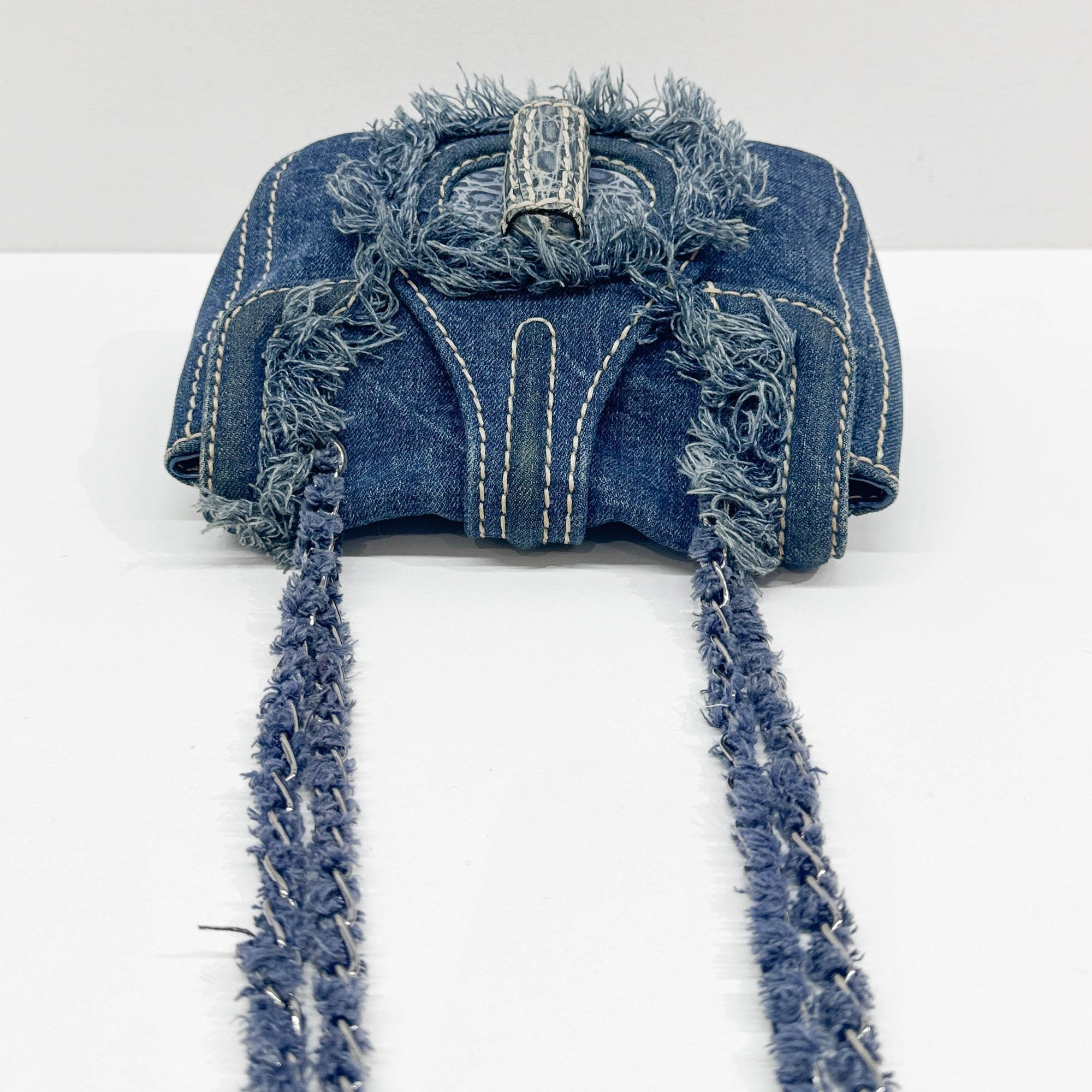 Navy Denim Shoulder Bag