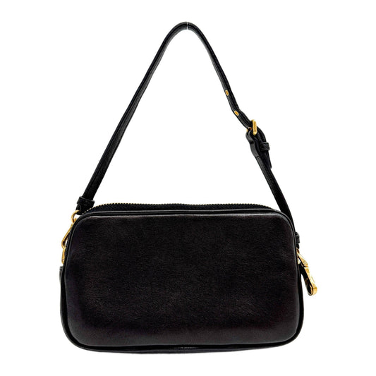 Mini Studded Black Leather Hand Bag