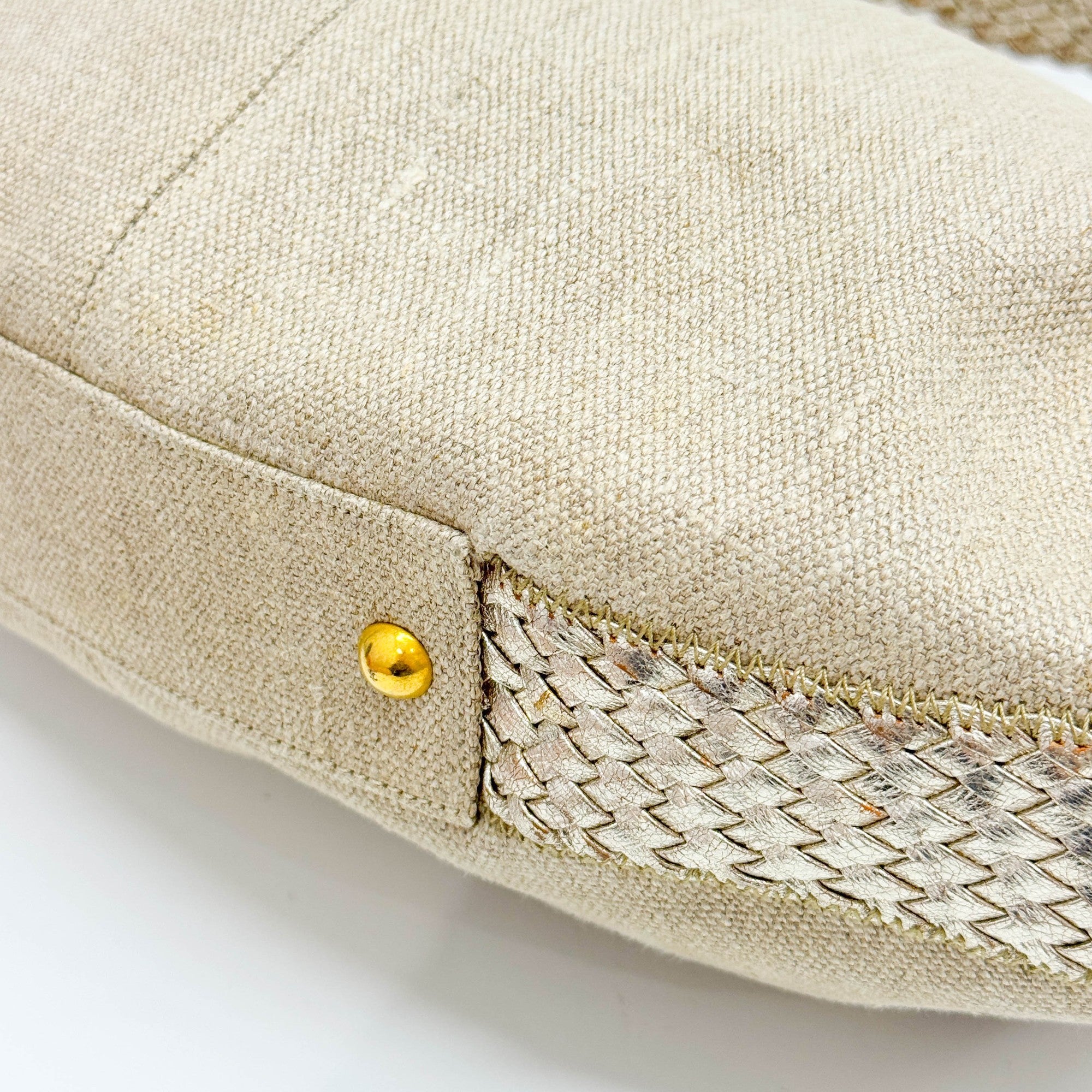 Beige Tweet Hobo Bag