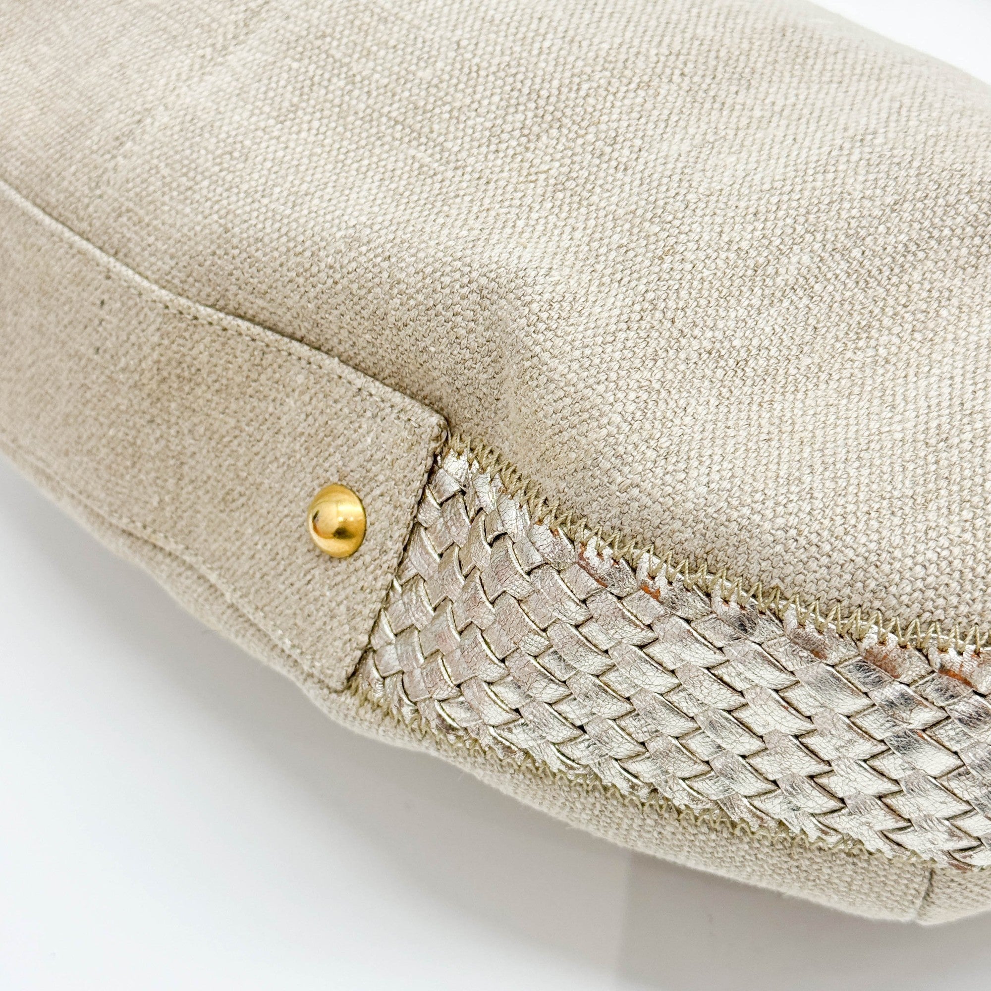 Beige Tweet Hobo Bag