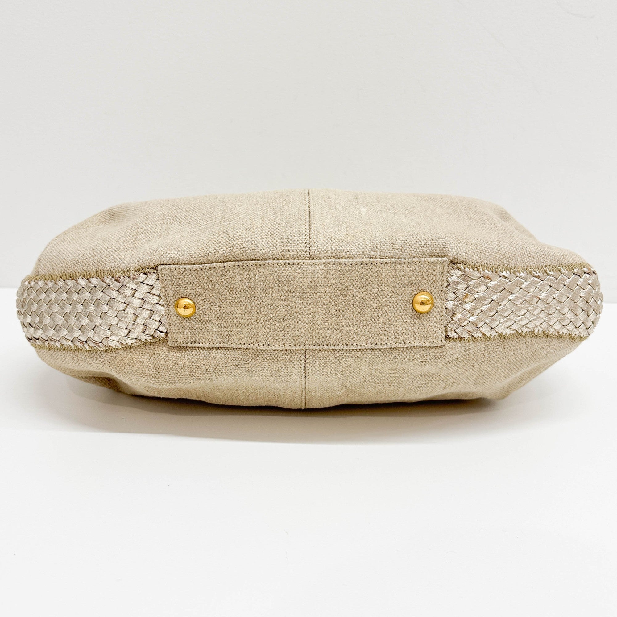 Beige Tweet Hobo Bag