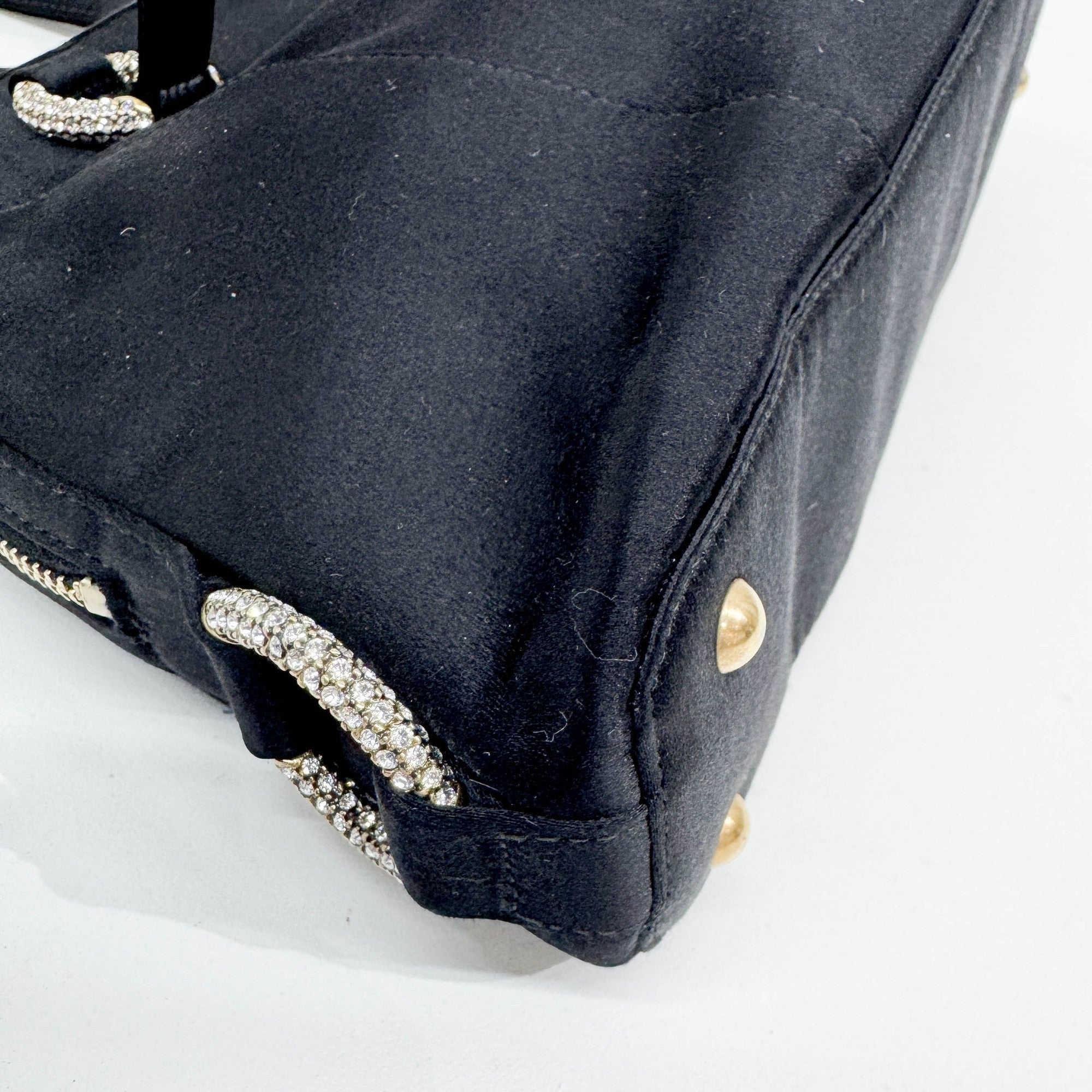 Mini Muse Black Silk Hand Bag