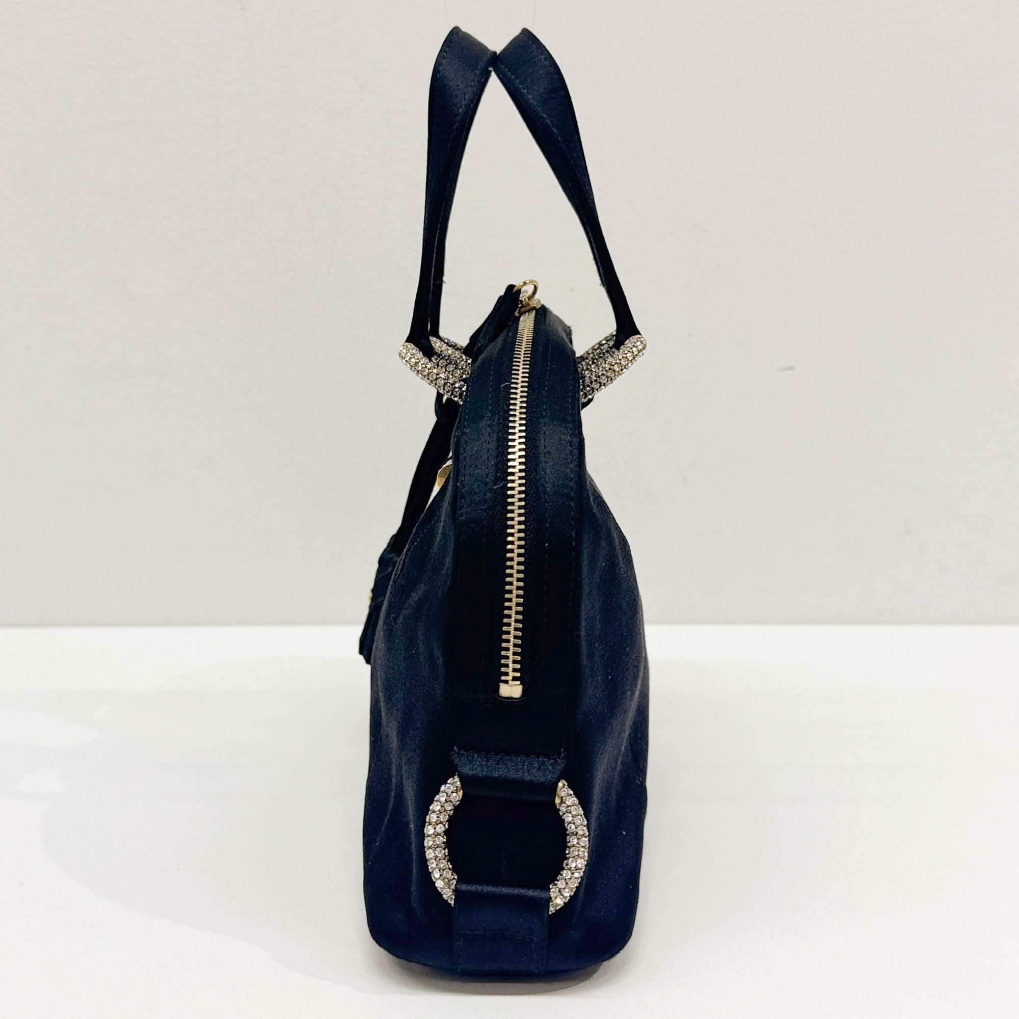 Mini Muse Black Silk Hand Bag
