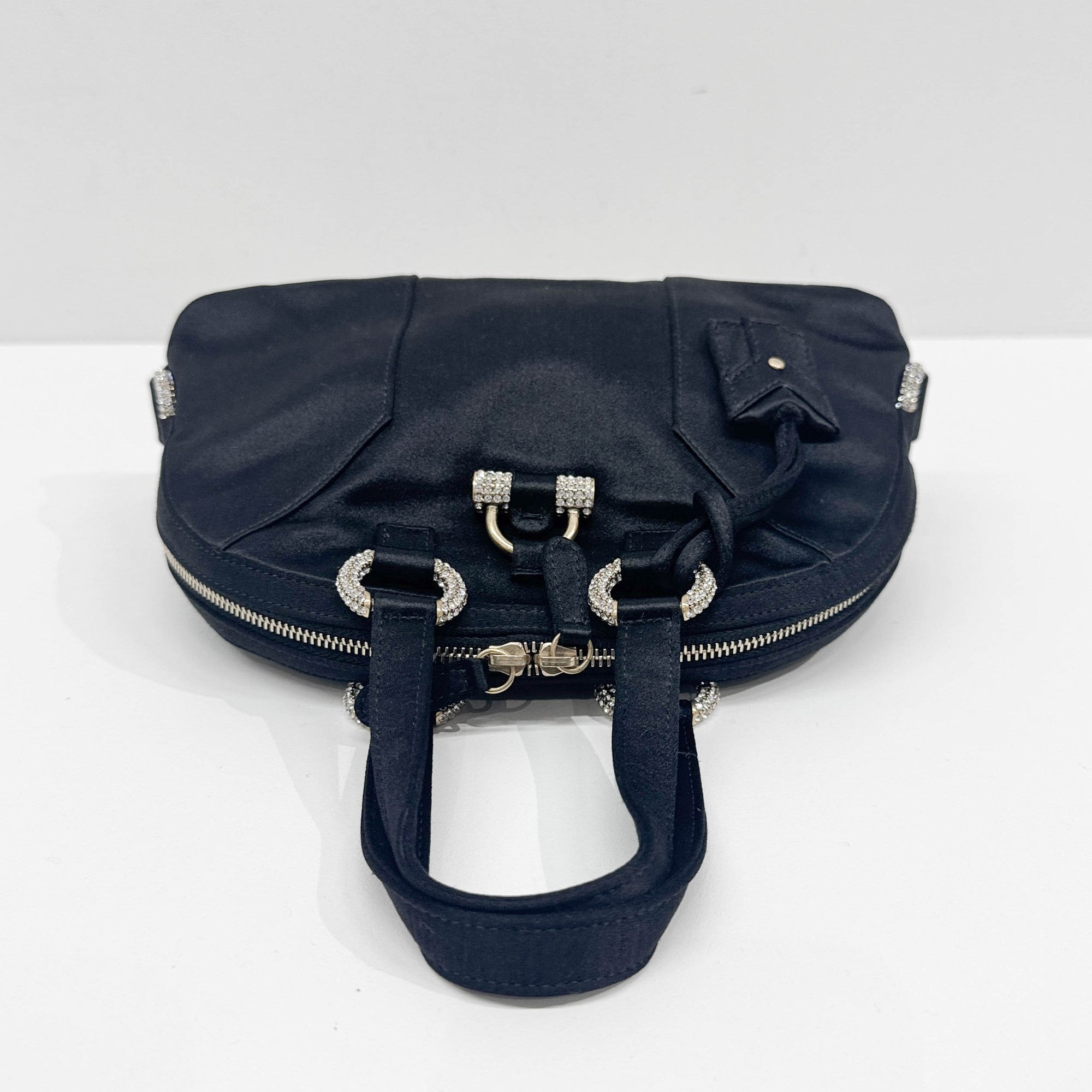 Mini Muse Black Silk Hand Bag