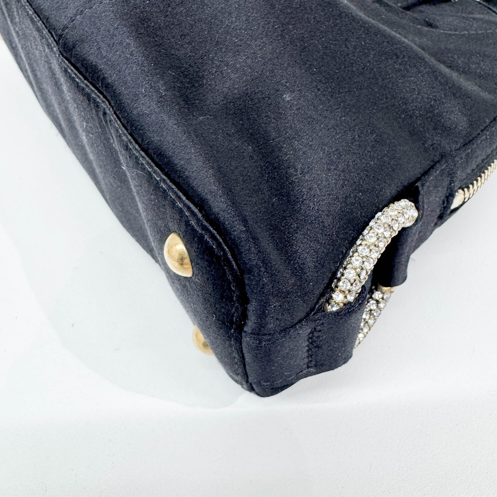 Mini Muse Black Silk Hand Bag