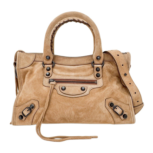 Mini City Caramel Leather Two Way Bag