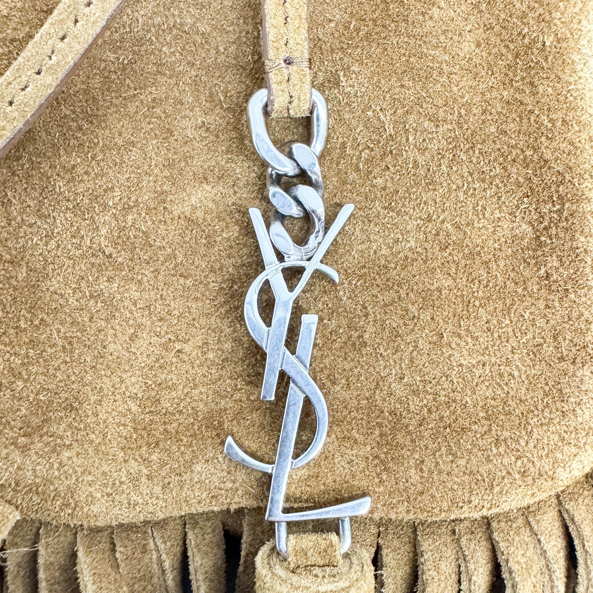 Anita Fringe Caramel Suede Crossbody Bag