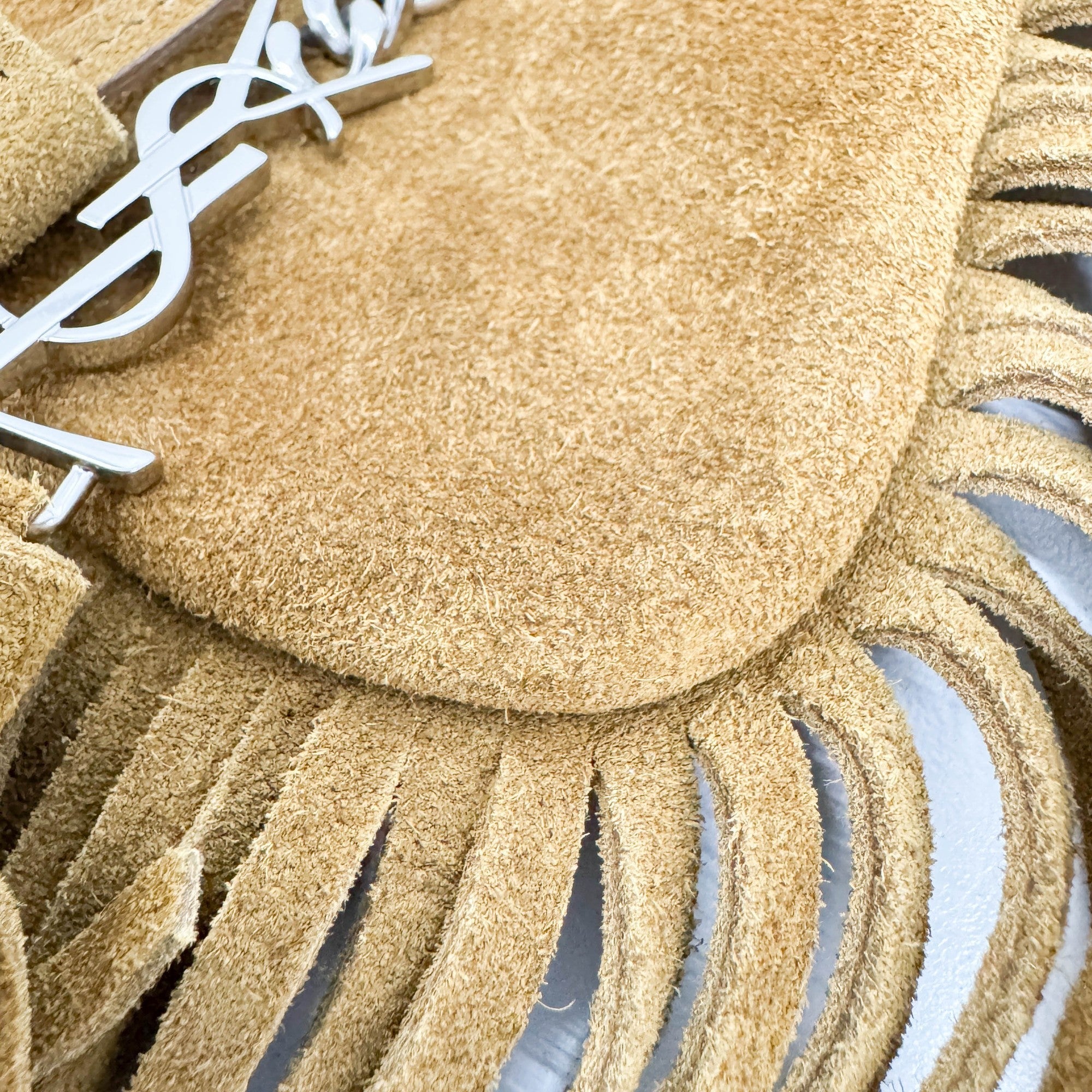 Anita Fringe Caramel Suede Crossbody Bag