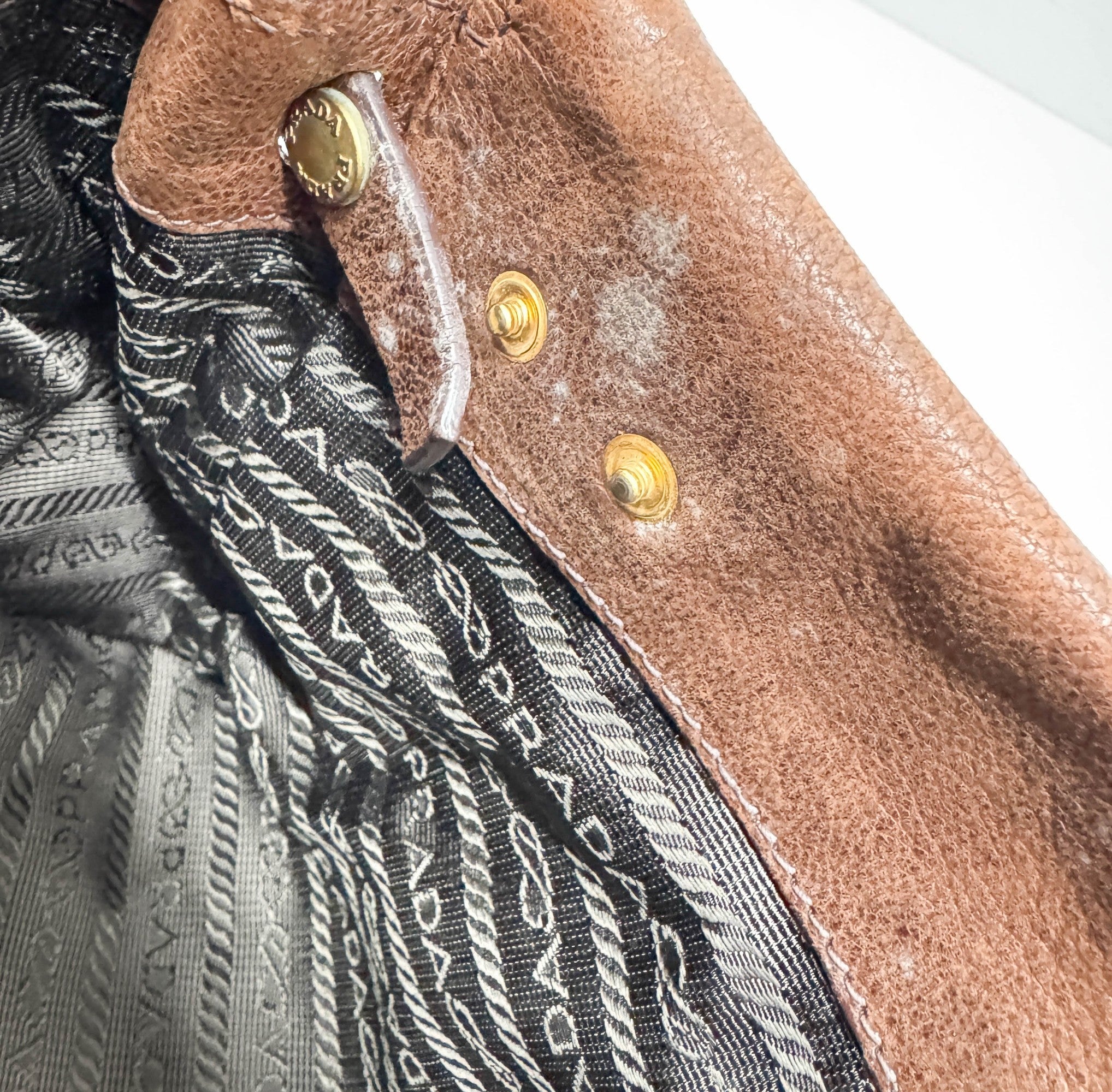 Pietra Brown Cervo Shine Leather Shoulder Bag