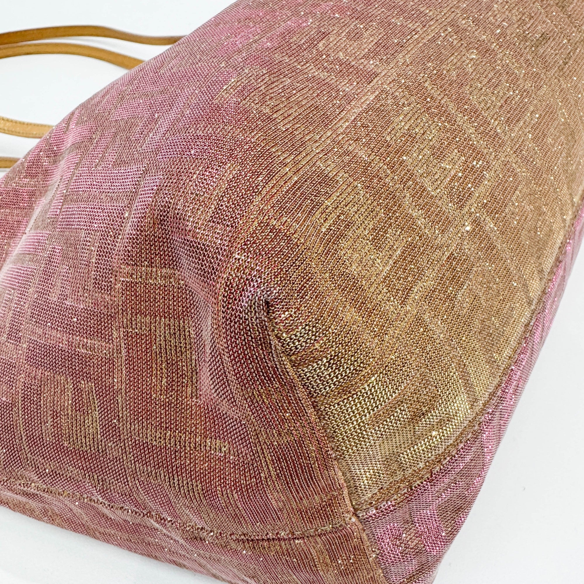 Pink & Gold Zucca Canvas Tote Bag