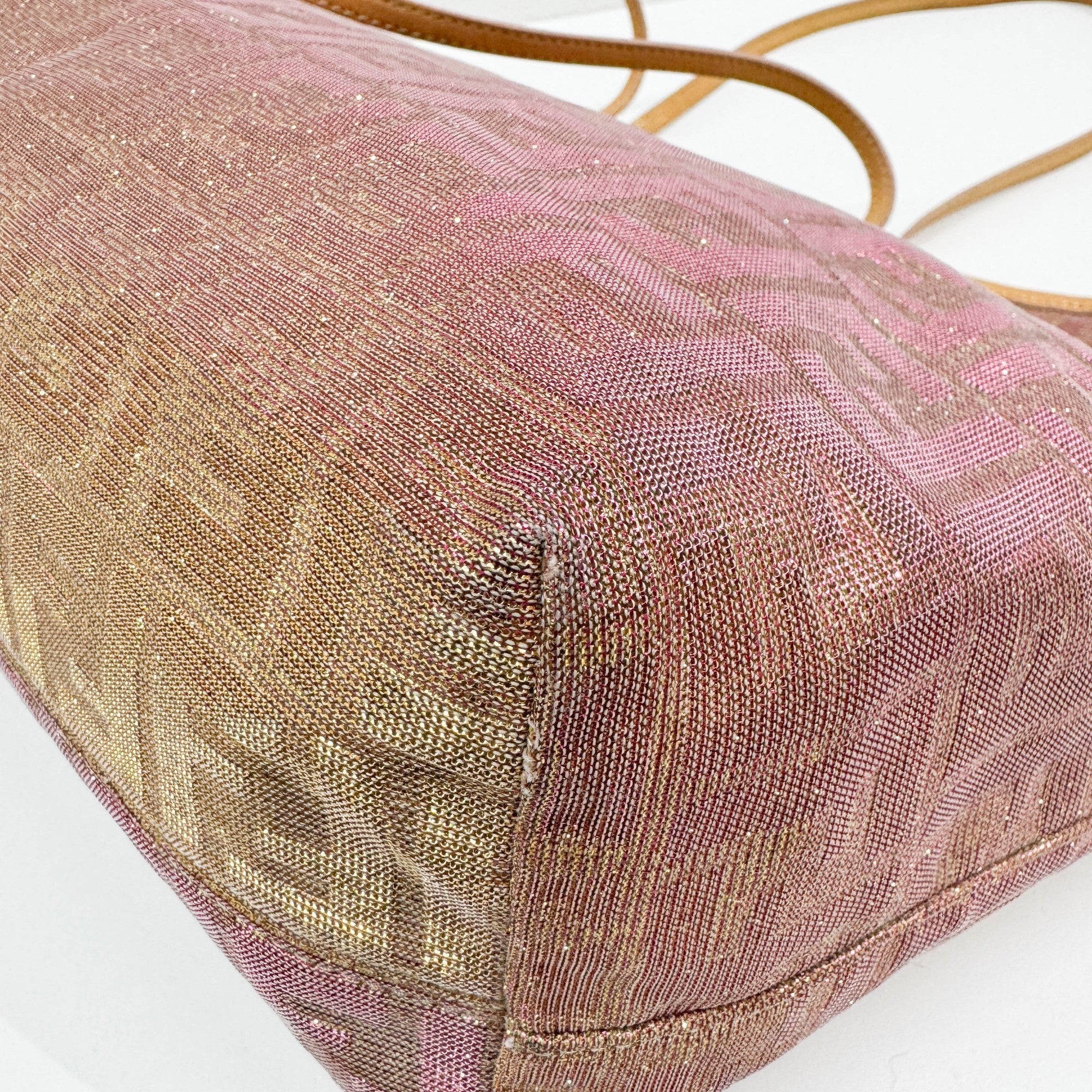 Pink & Gold Zucca Canvas Tote Bag