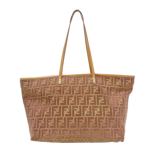 Pink & Gold Zucca Canvas Tote Bag