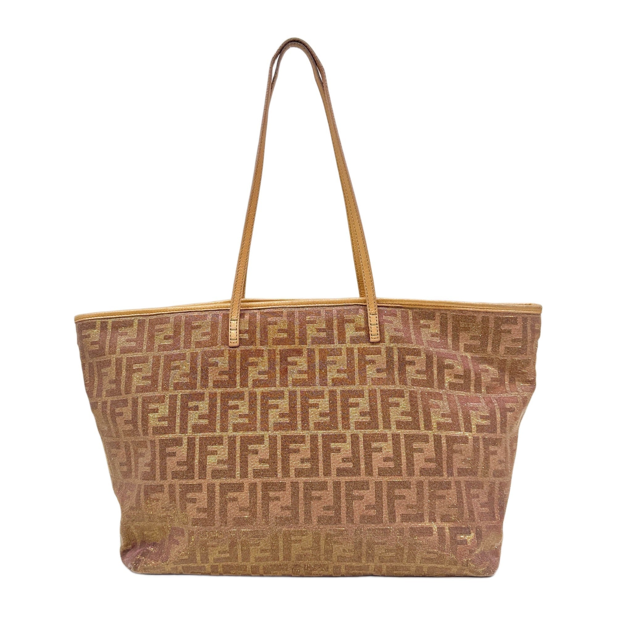 Pink & Gold Zucca Canvas Tote Bag