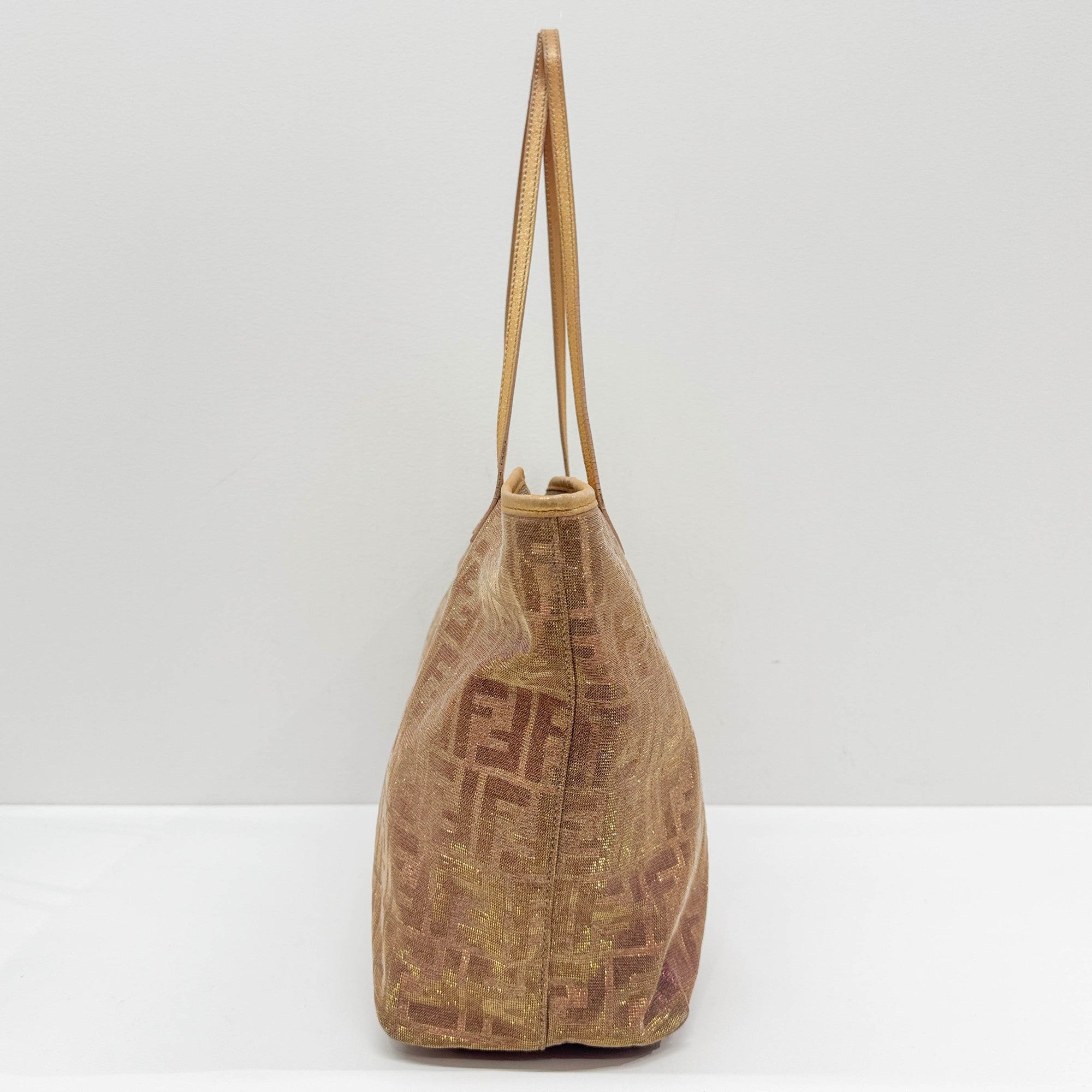 Pink & Gold Zucca Canvas Tote Bag