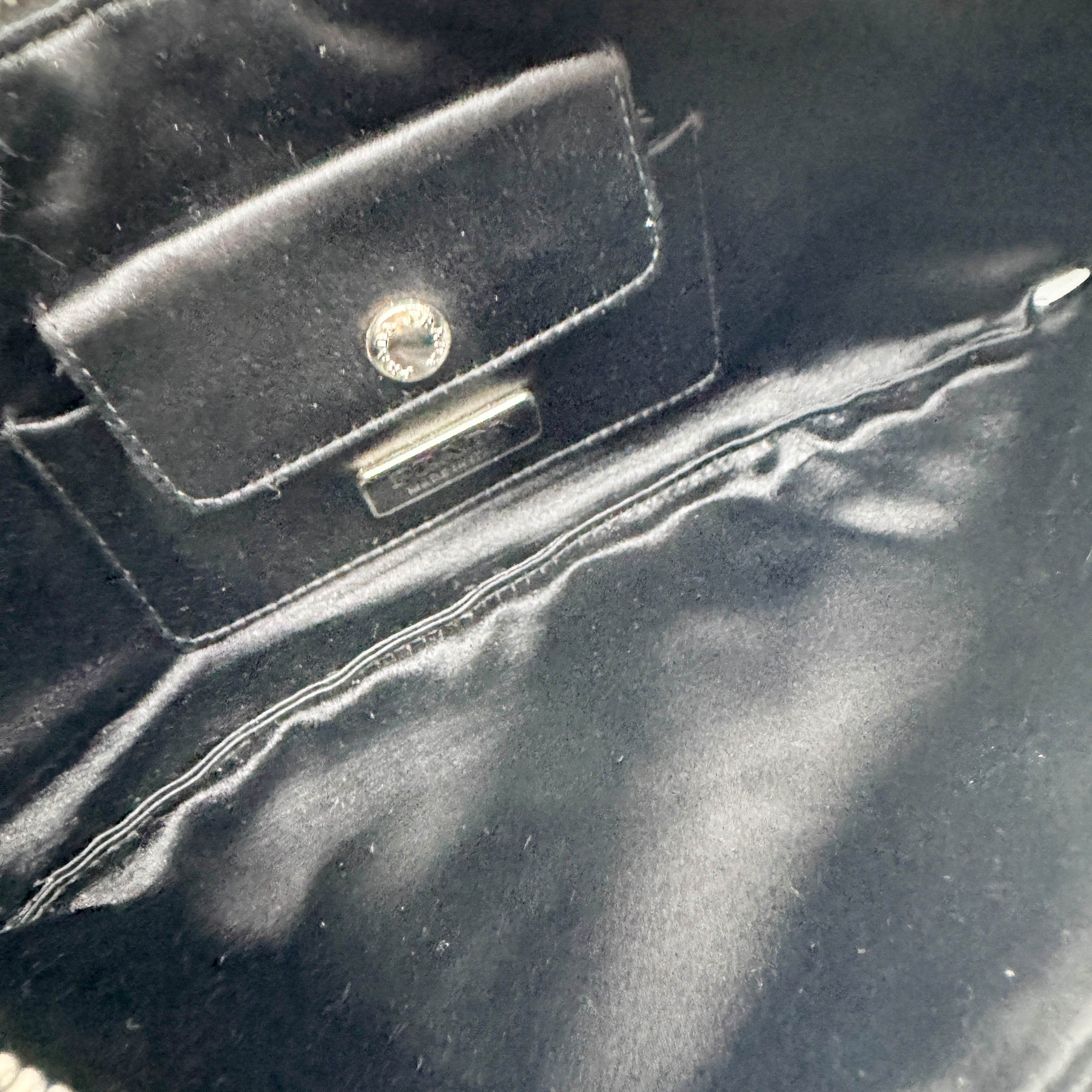 Black Floral Lace Print Shoulder Bag