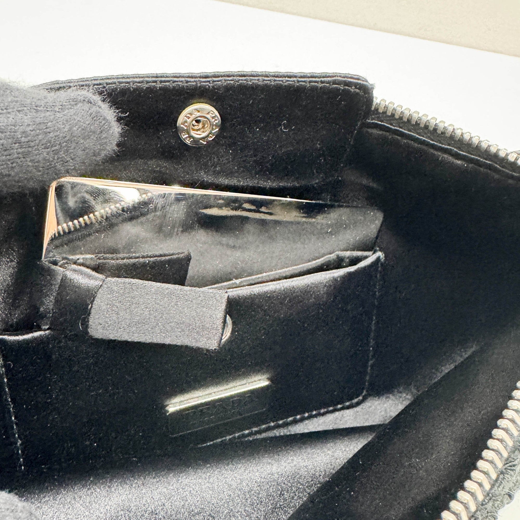 Black Floral Lace Print Shoulder Bag