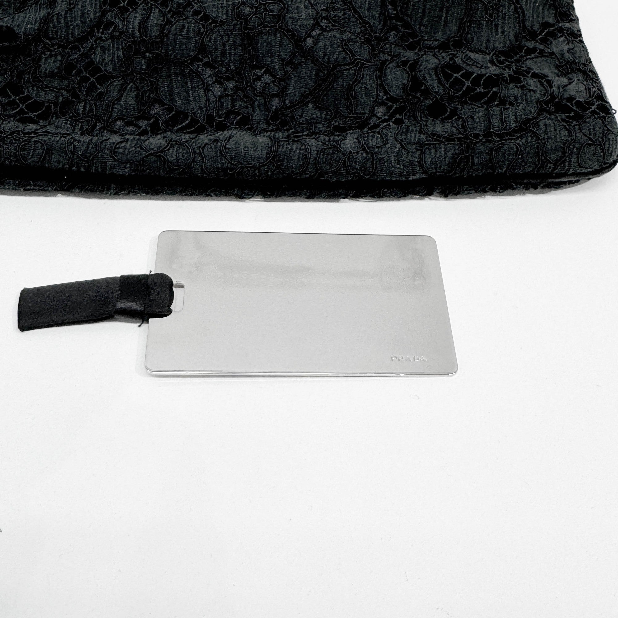 Black Floral Lace Print Shoulder Bag