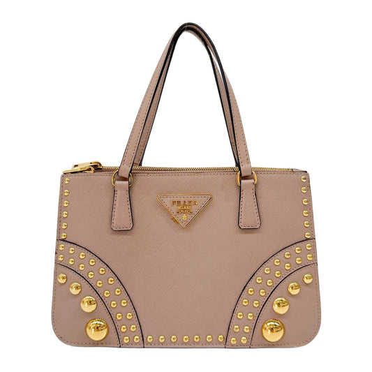 Dust Pink Leather Hand Bag