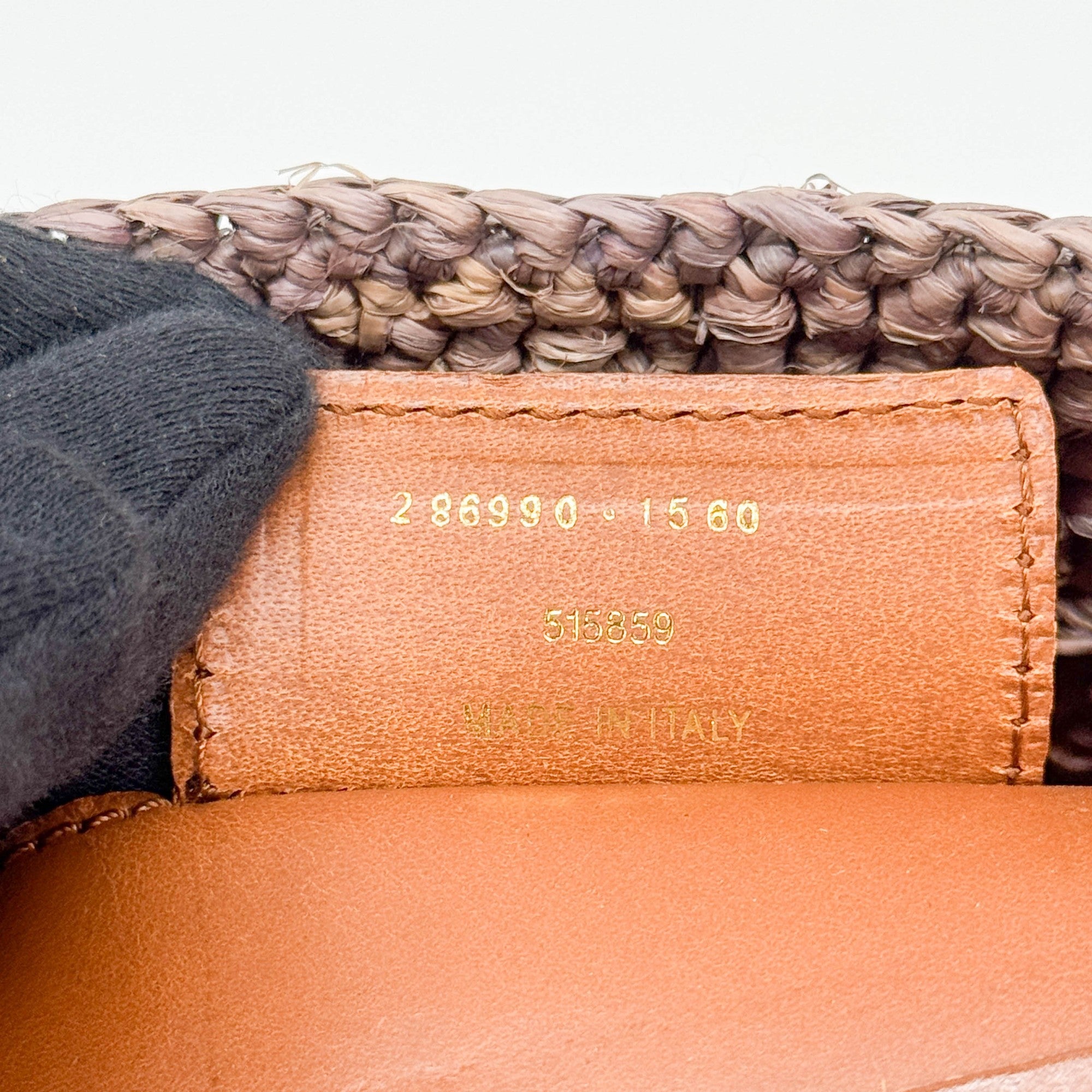 Woven Basket Mauve Raffia Hand Bag