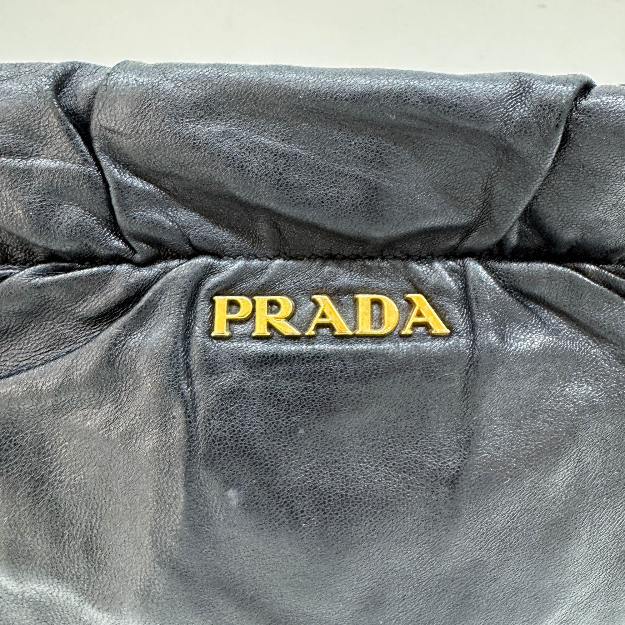 Bows Black Leather Cluch Bag