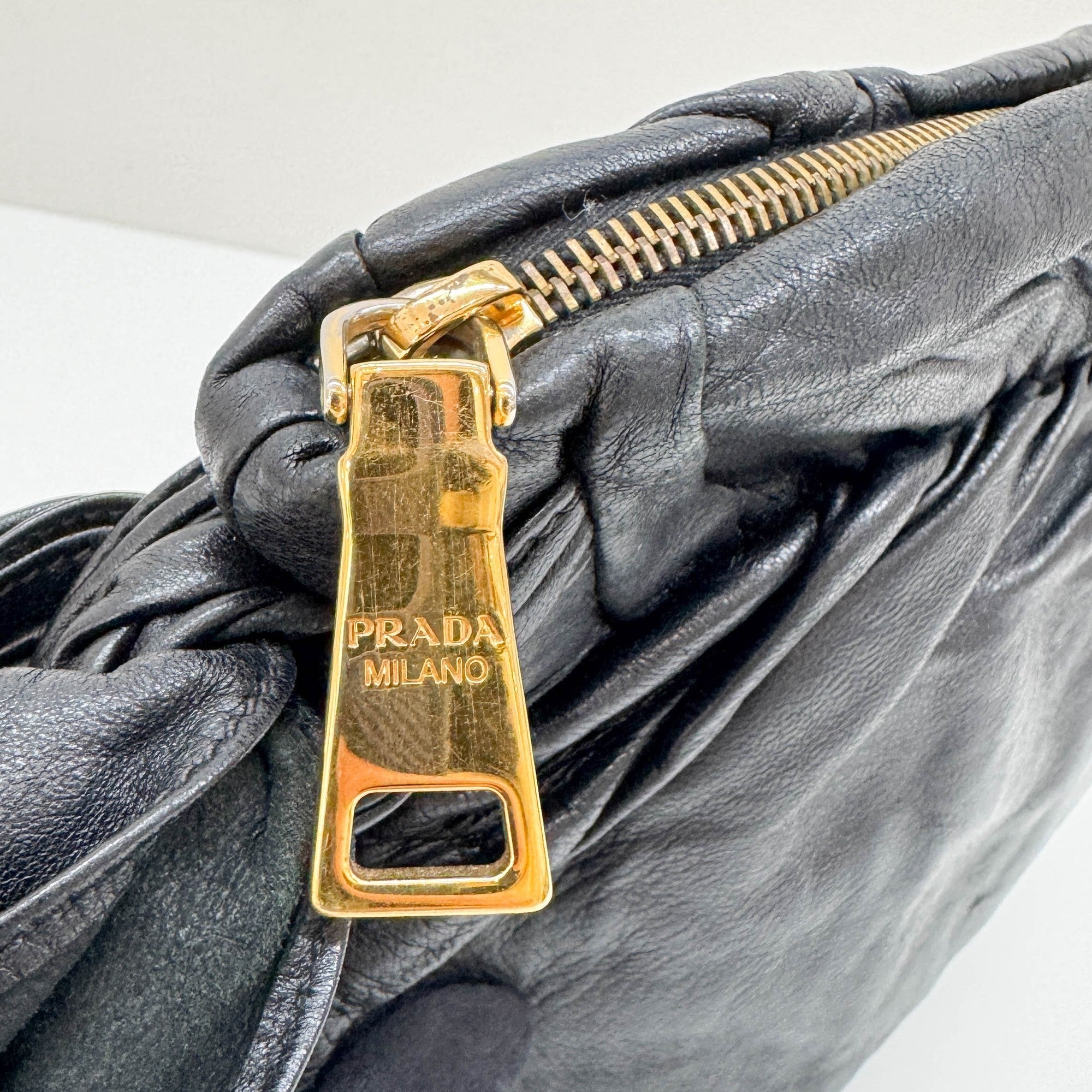 Bows Black Leather Cluch Bag