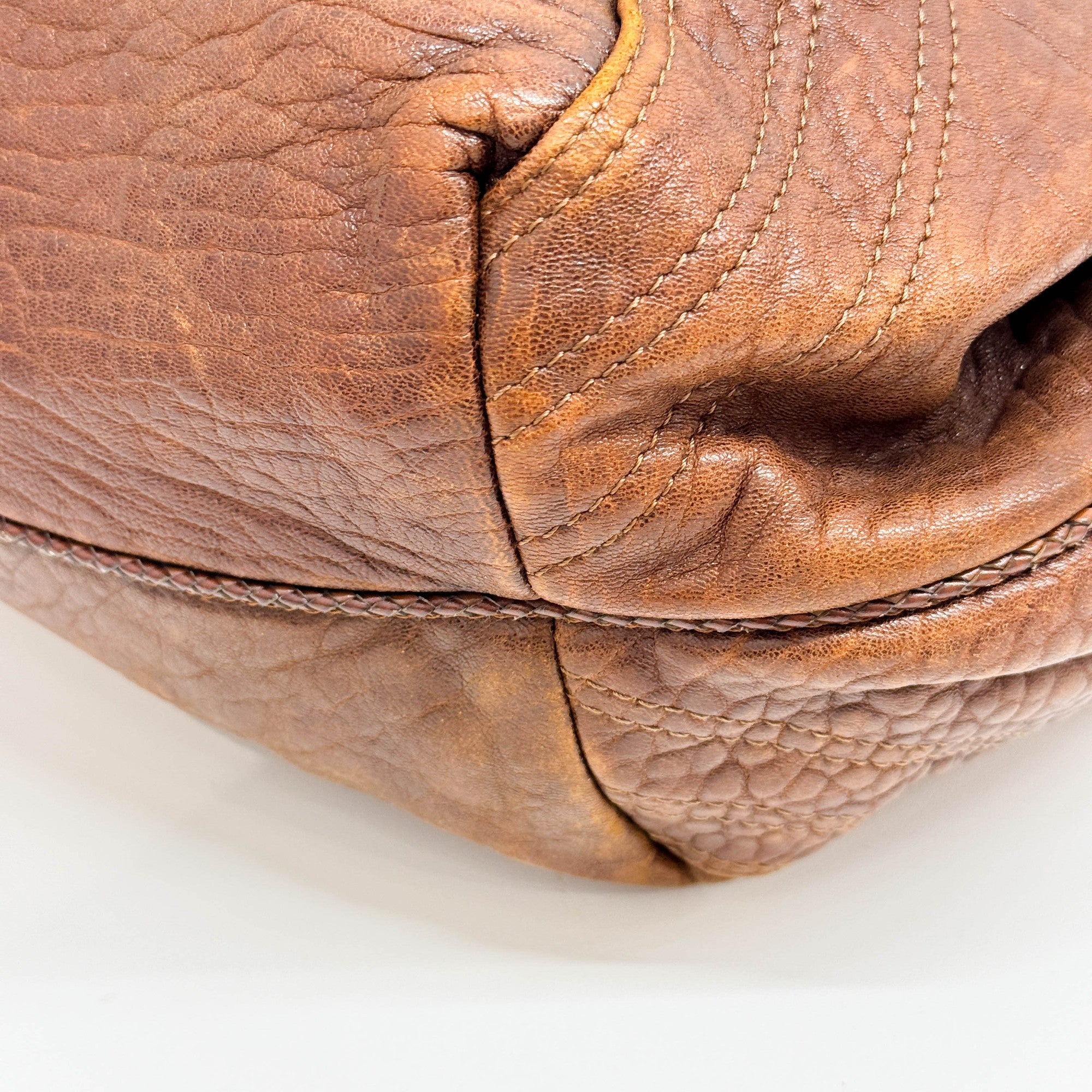 Spy Brown Leather Shoulder Bag